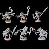 Sahuagin Army - Six Soldiers Miniature for Dungeons and Dragons, Pathfinder or other TTRPGs