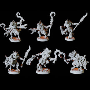 Sahuagin Army - Six Soldiers Miniature for Dungeons and Dragons, Pathfinder or other TTRPGs
