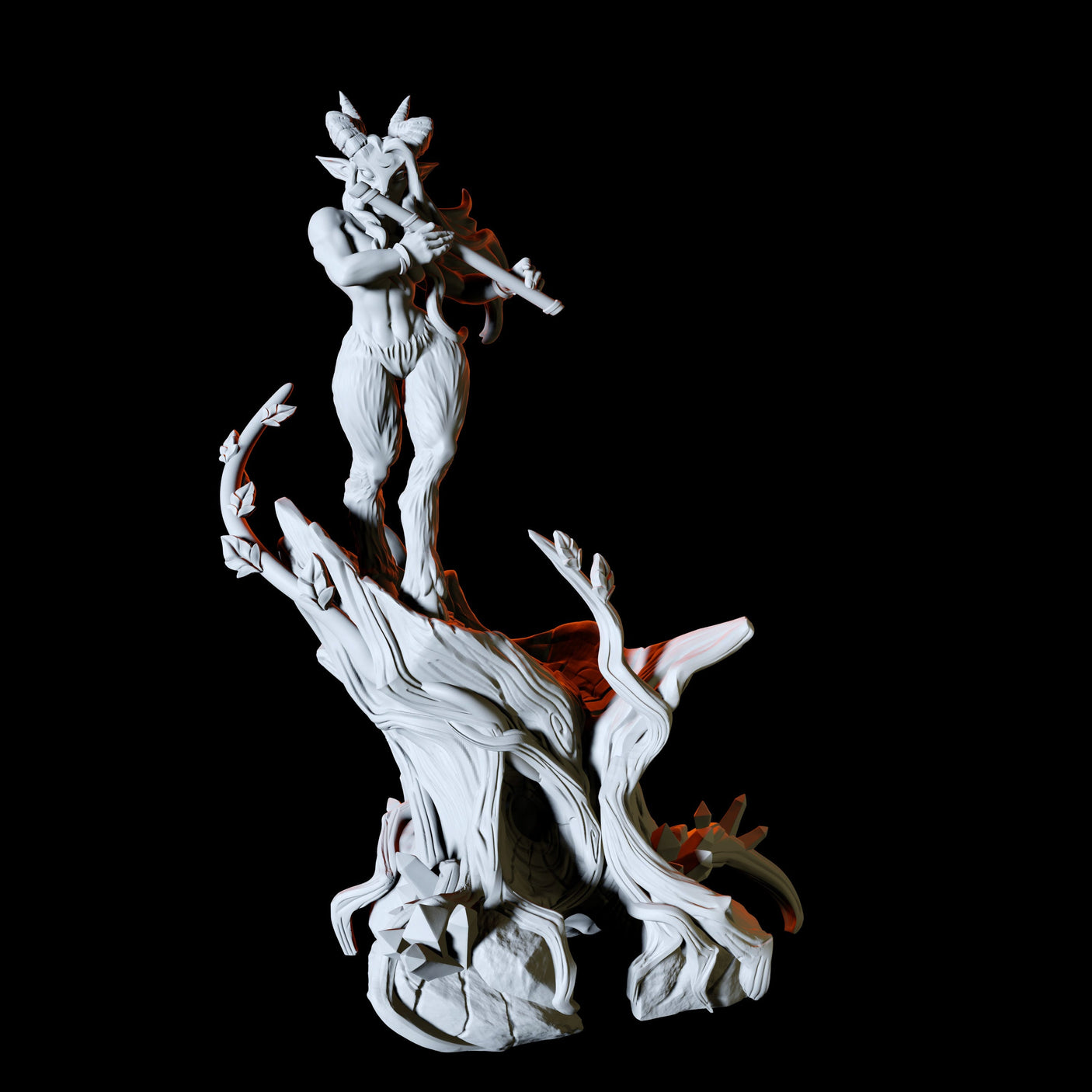 Satyr Pin-up Miniature for Dungeons and Dragons, Pathfinder or other TTRPGs