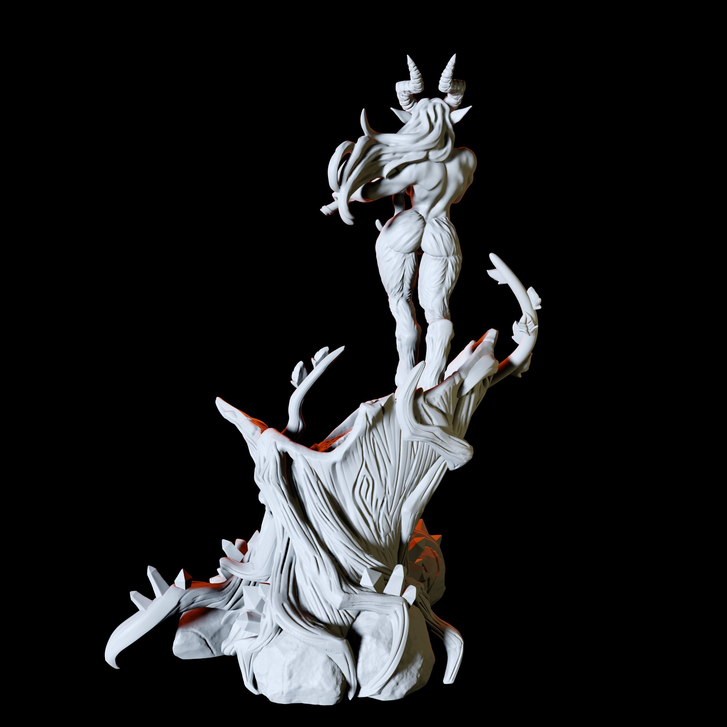 Satyr Pinup Miniature for Dungeons and Dragons - Myth Forged