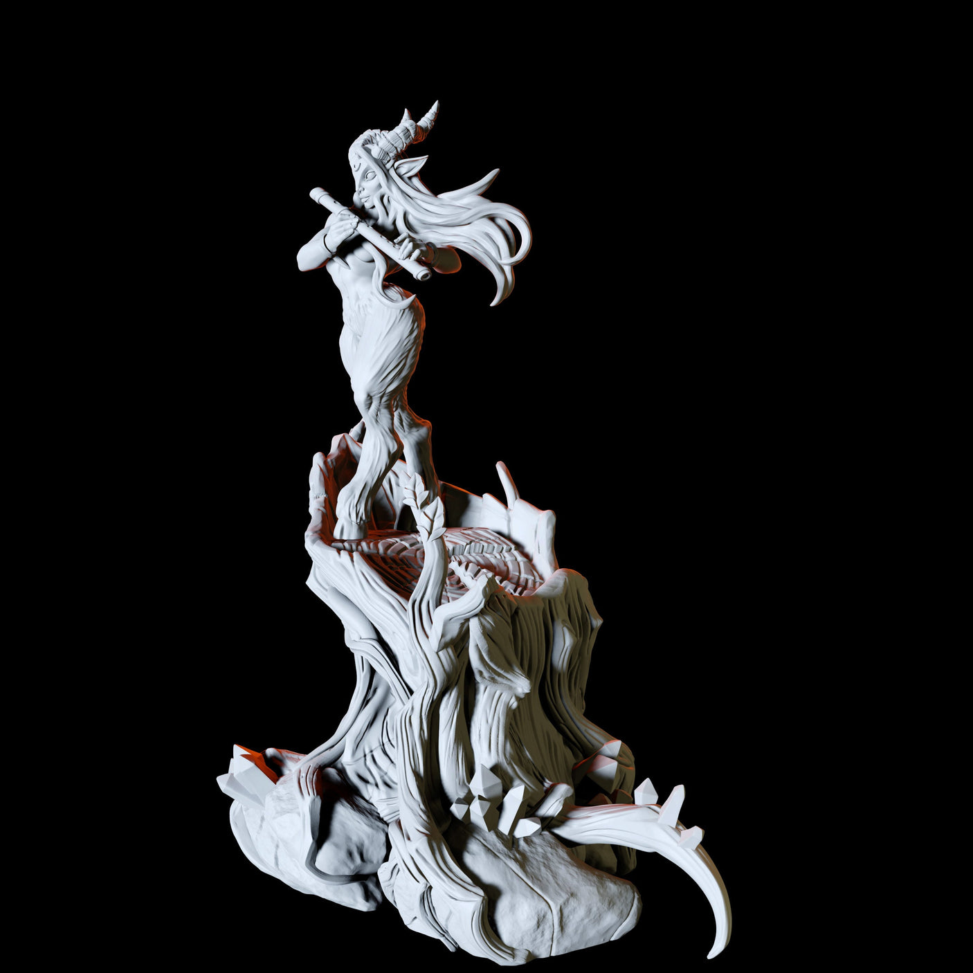 Satyr Pin-up Miniature for Dungeons and Dragons, Pathfinder or other TTRPGs
