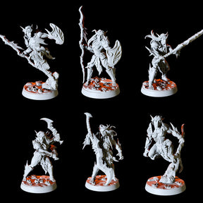 Sea Elf Army - Six Fighters Miniature for Dungeons and Dragons, Pathfinder or other TTRPGs