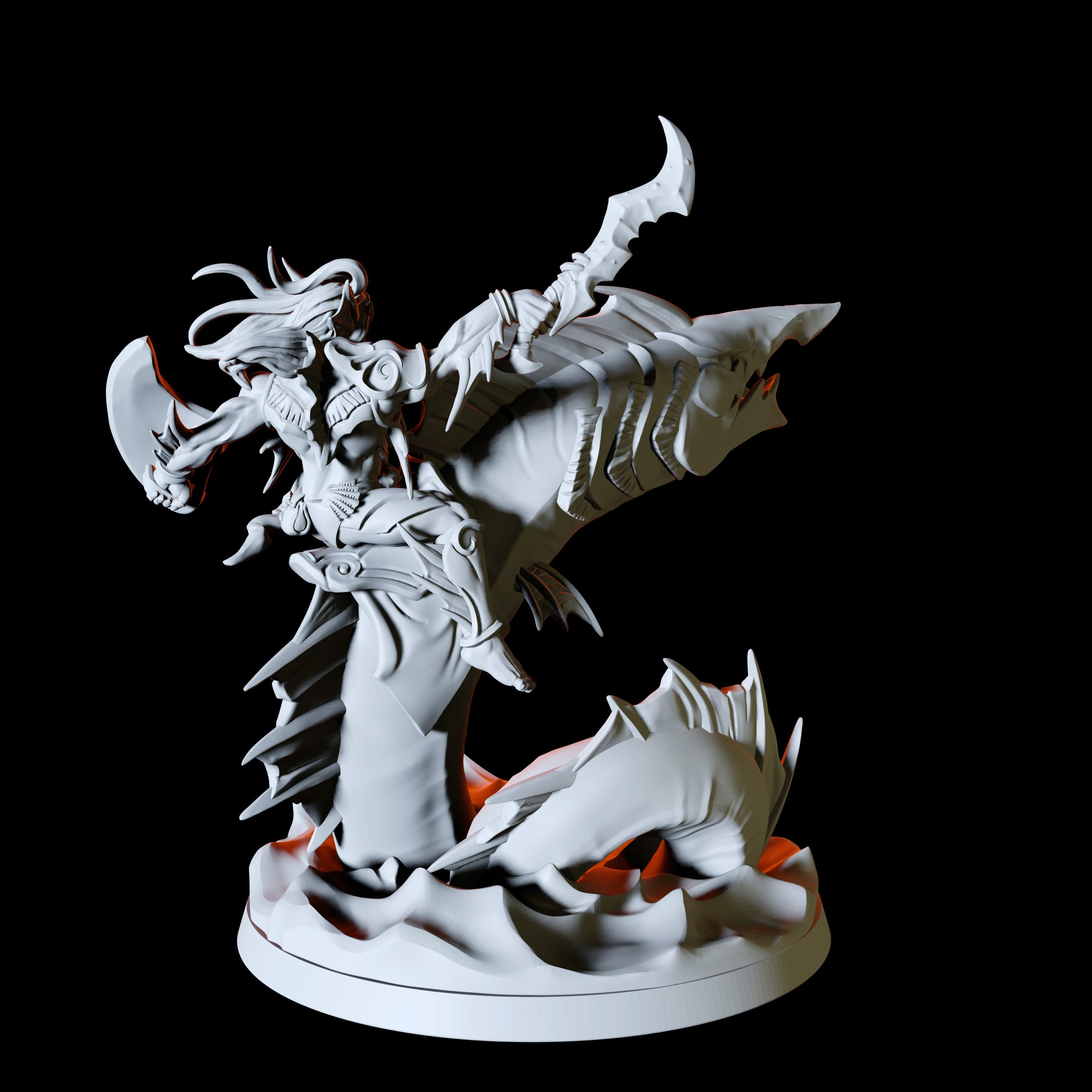 Sea Elf Rider Miniature for Dungeons and Dragons - Myth Forged