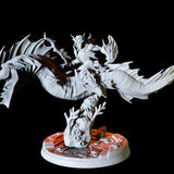 Sea Elf Rider Type B Miniature for Dungeons and Dragons, Pathfinder or other TTRPGs