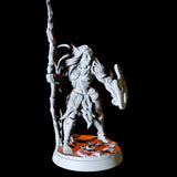 Sea Elf with spear and shield Miniature for Dungeons and Dragons, Pathfinder or other TTRPGs