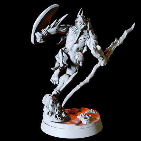 Sea Elf with spear and shield Miniature for Dungeons and Dragons, Pathfinder or other TTRPGs