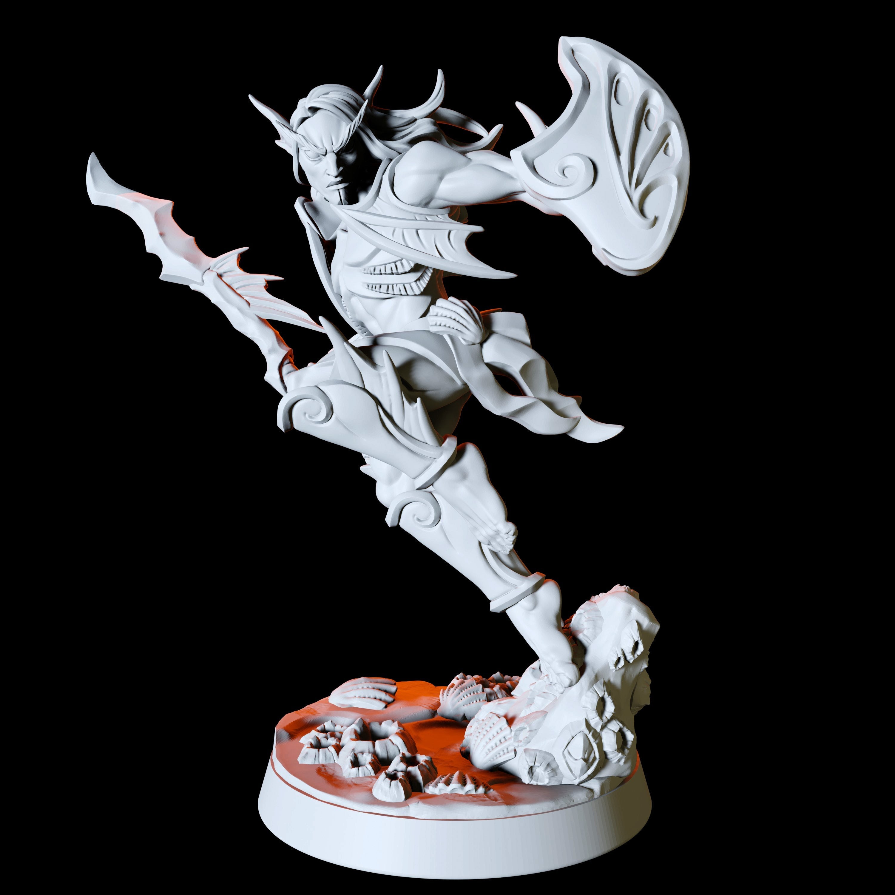 Sea Elf or Merfolk Miniature for Dungeons and Dragons - Myth Forged