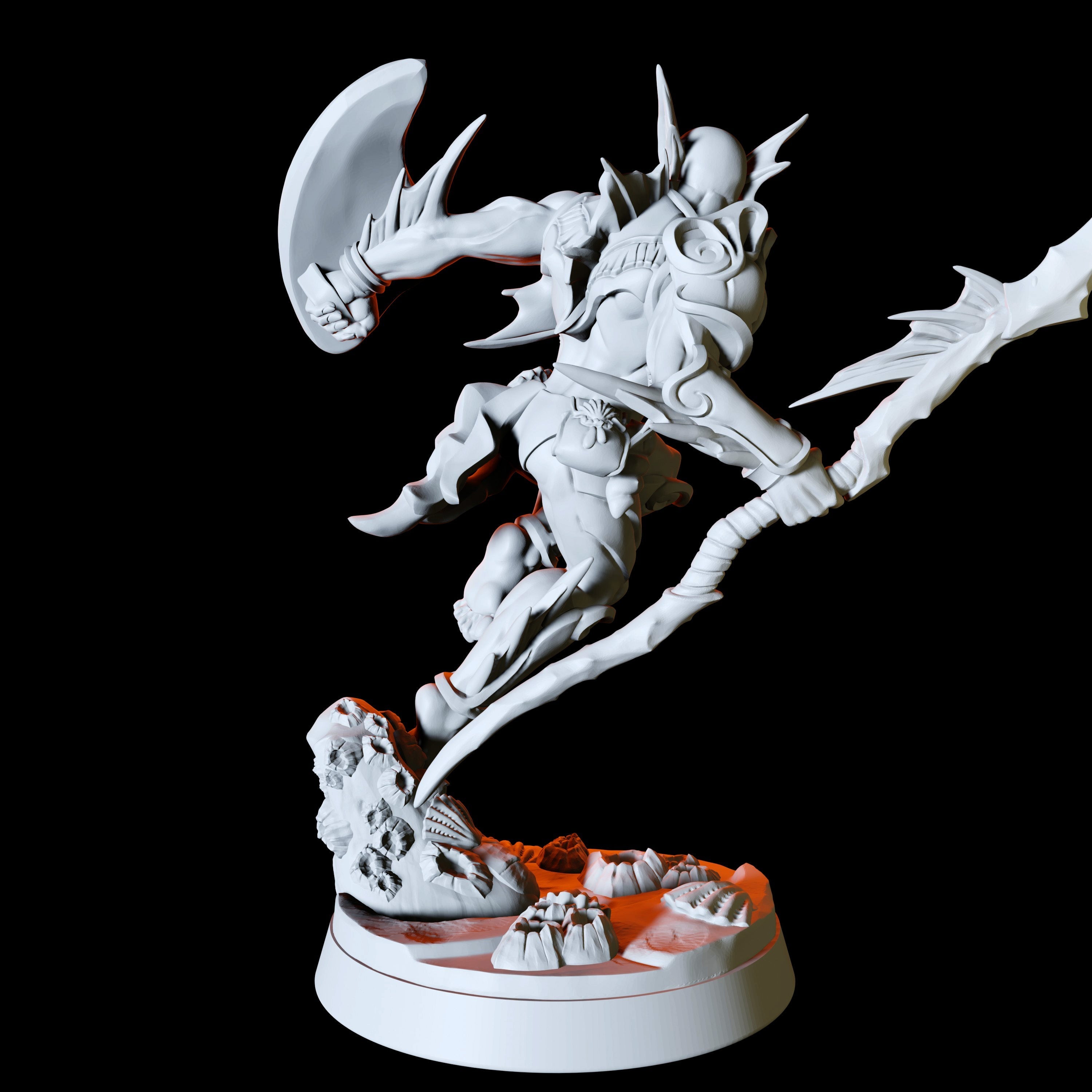 Sea Elf or Merfolk Miniature for Dungeons and Dragons - Myth Forged