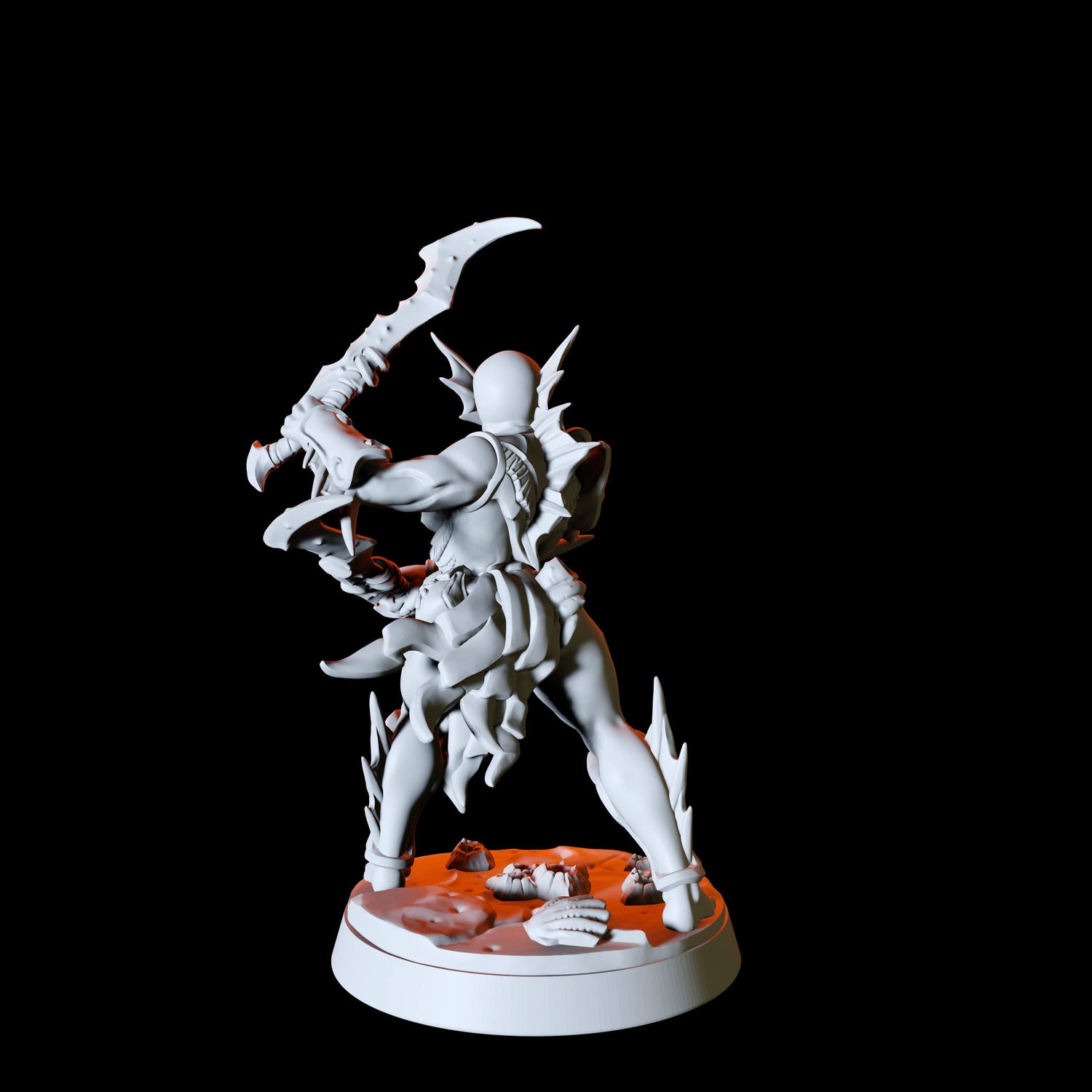 Sea Elf with twin swords Miniature for Dungeons and Dragons, Pathfinder or other TTRPGs