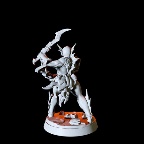 Sea Elf with twin swords Miniature for Dungeons and Dragons, Pathfinder or other TTRPGs