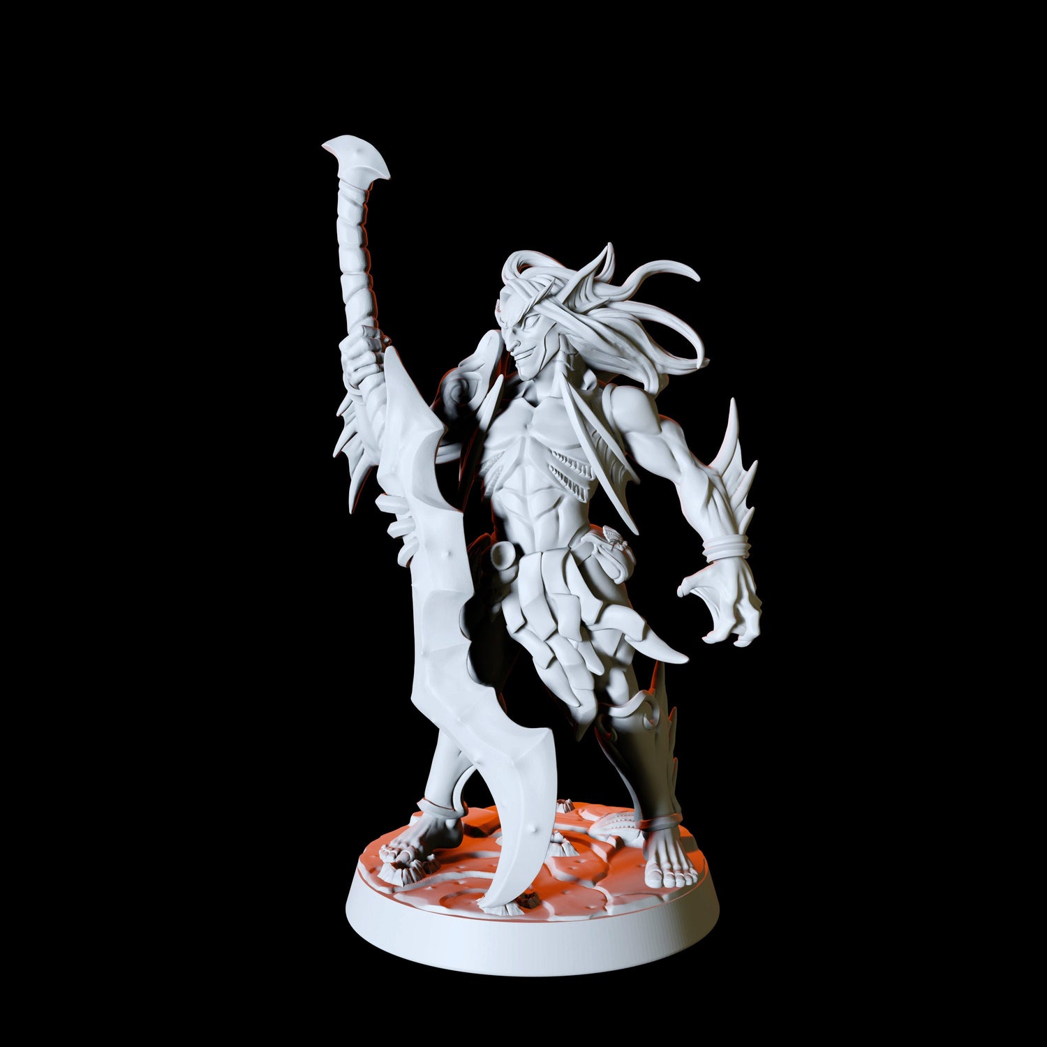 Sea Elf with two-handed sword Miniature for Dungeons and Dragons, Pathfinder or other TTRPGs