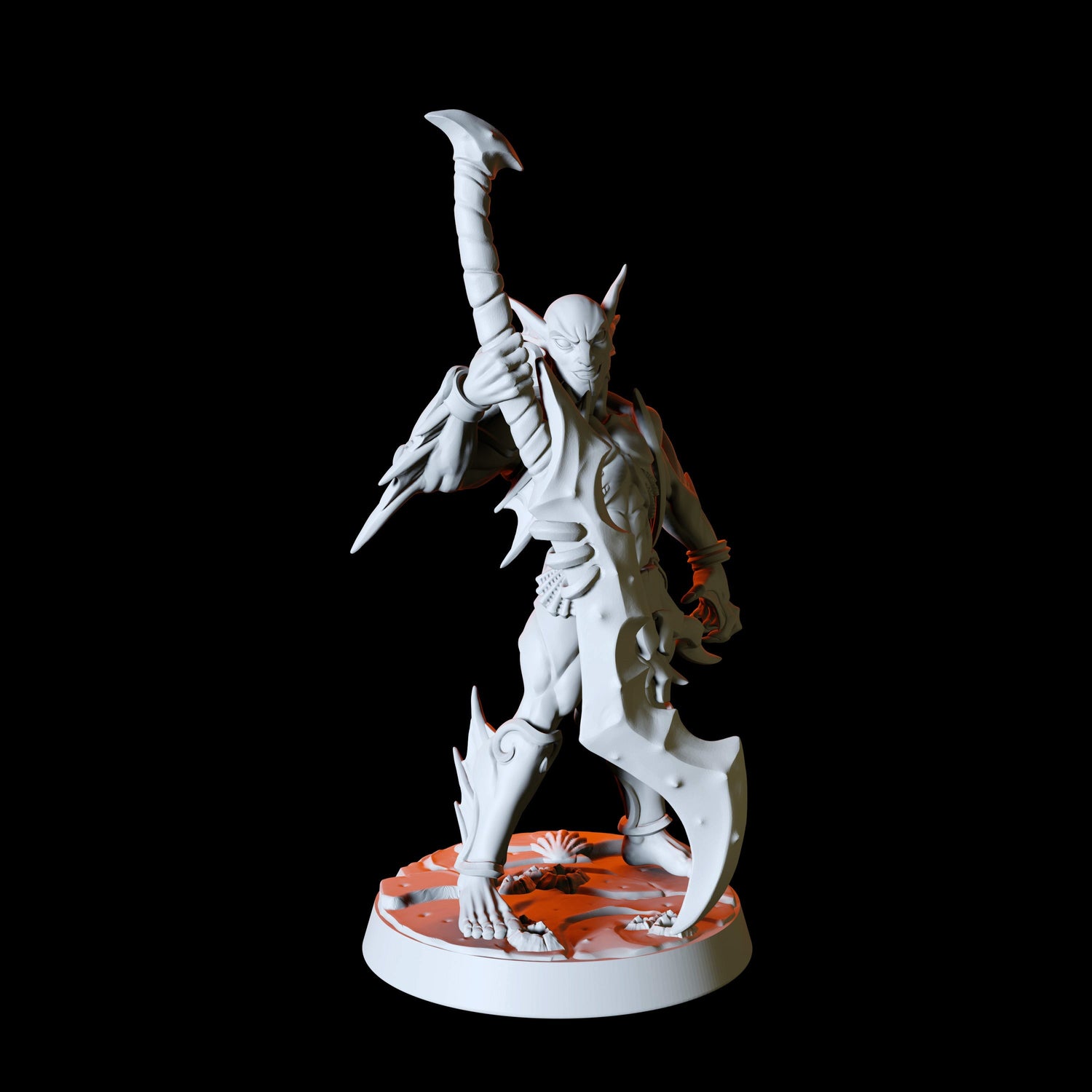 Sea Elf with two-handed sword Miniature for Dungeons and Dragons, Pathfinder or other TTRPGs