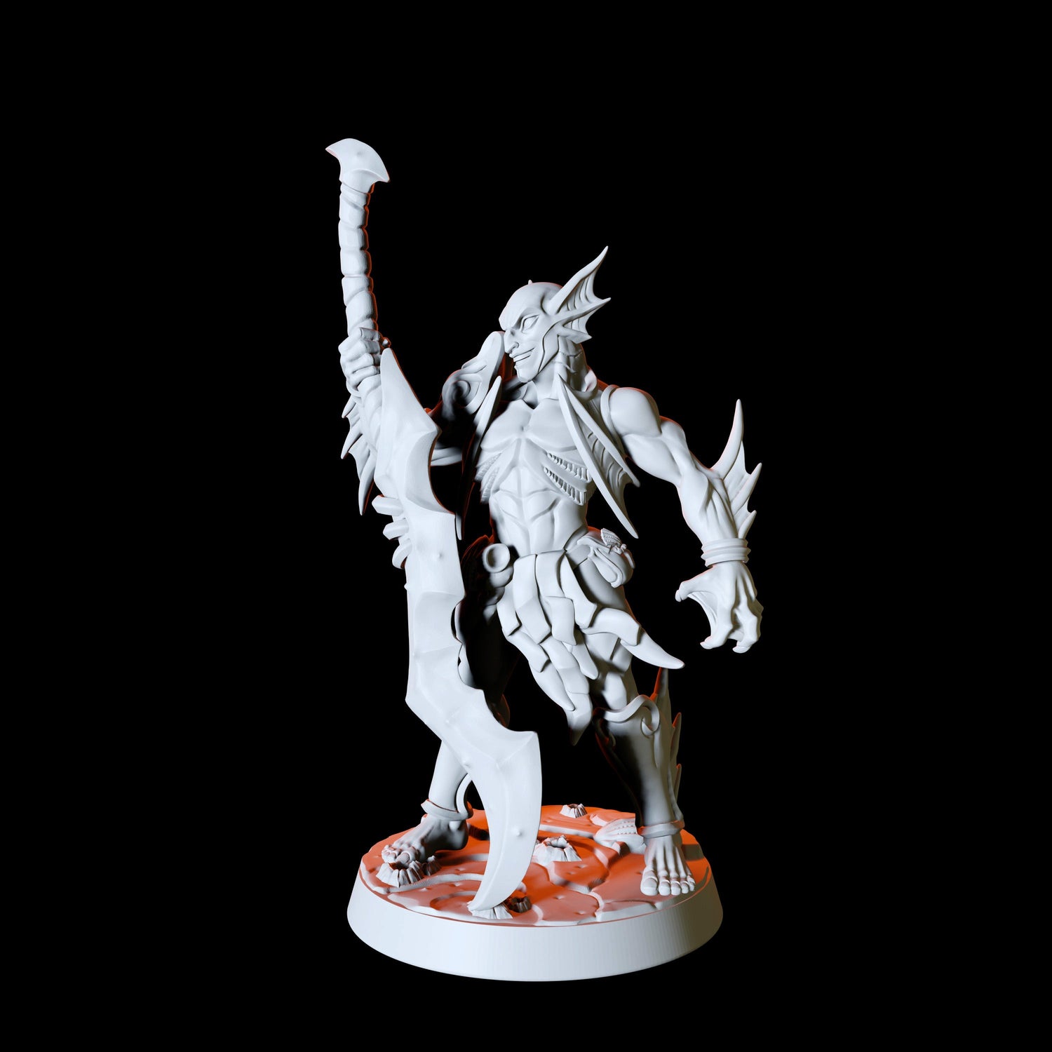 Sea Elf with two-handed sword Miniature for Dungeons and Dragons, Pathfinder or other TTRPGs