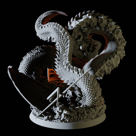 Ship Breaking Leviathan Miniature for Dungeons and Dragons, Pathfinder or other TTRPGs