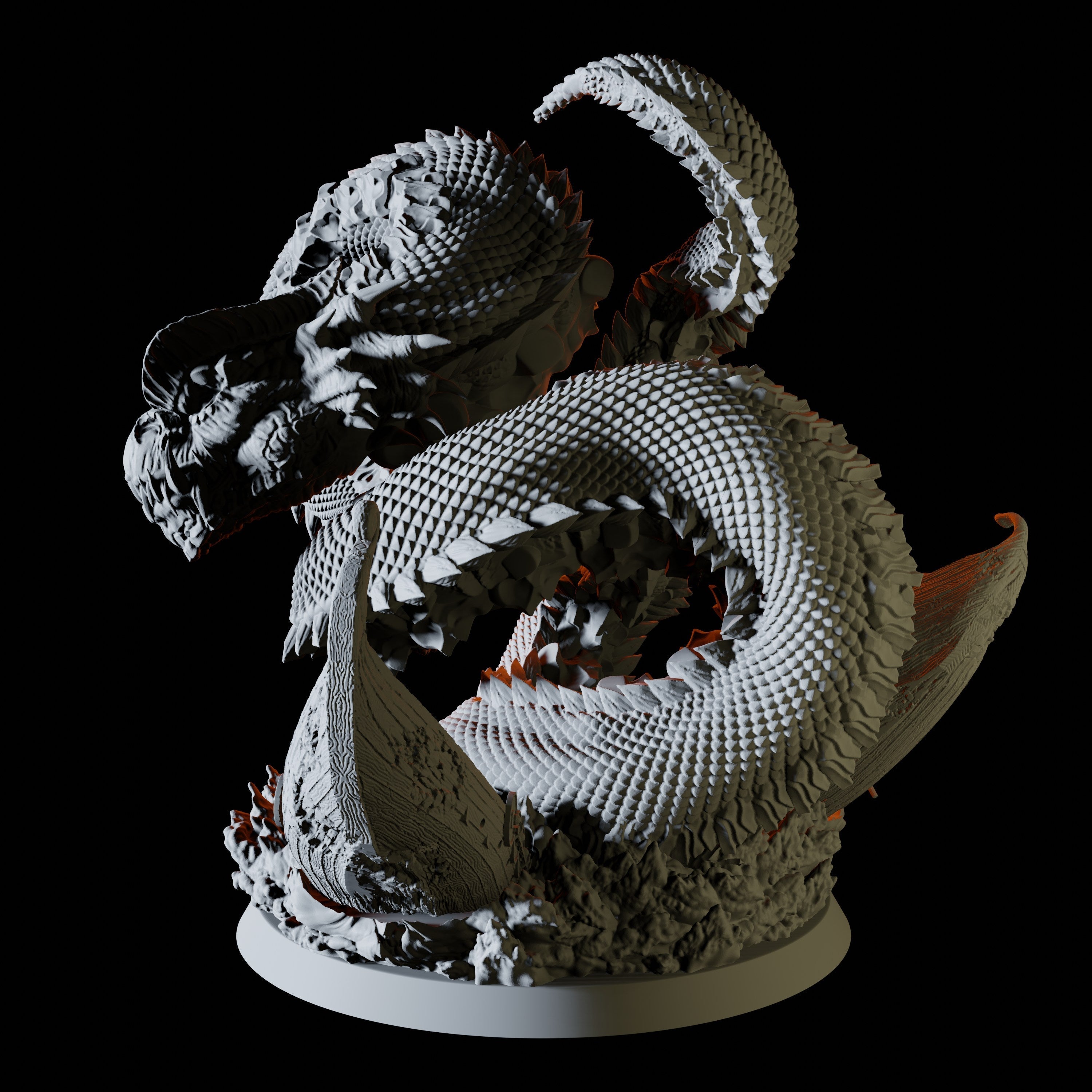 Ship Breaking Leviathan Miniature for Dungeons and Dragons - Myth Forged