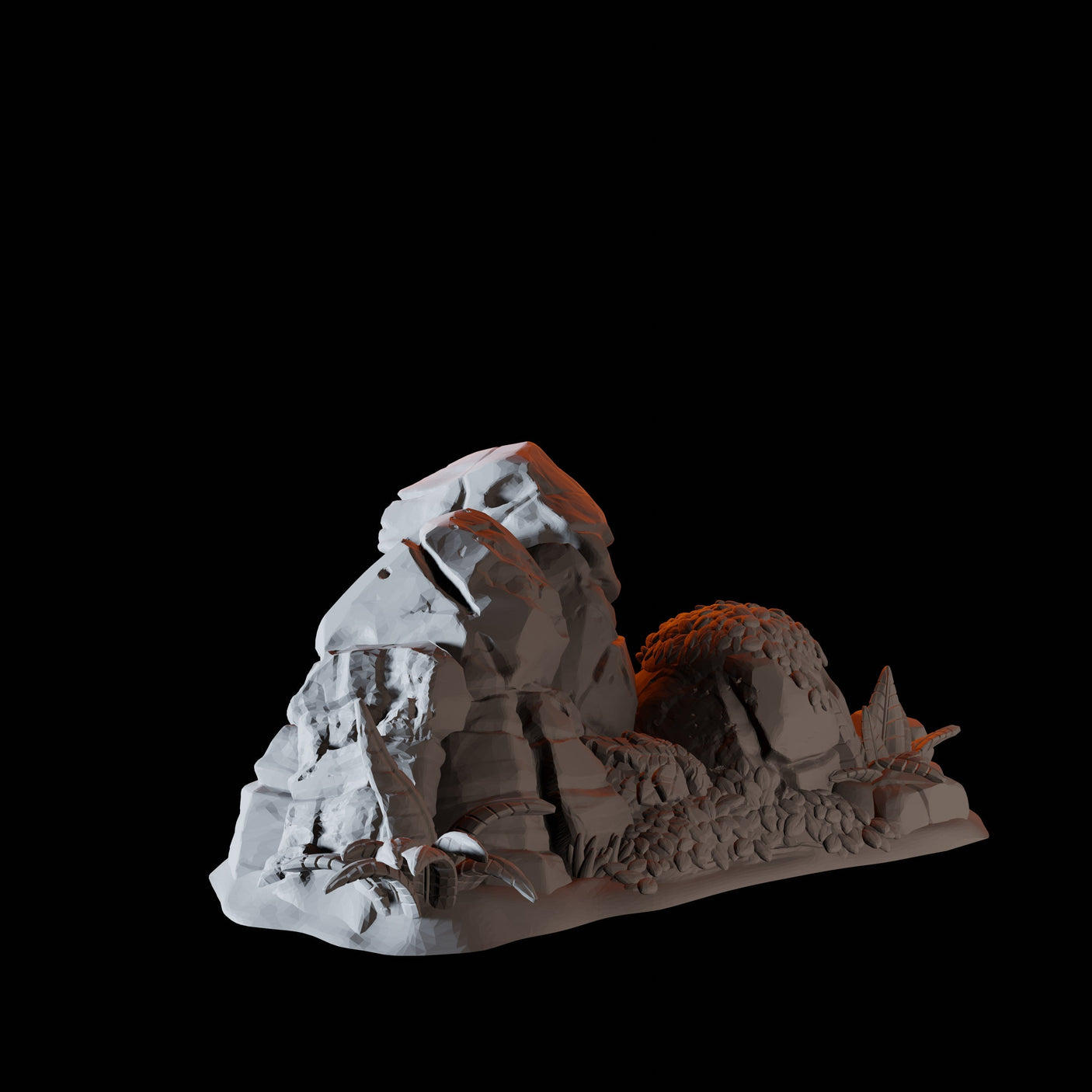 Shore Rocks A Miniature for Dungeons and Dragons, Pathfinder or other TTRPGs