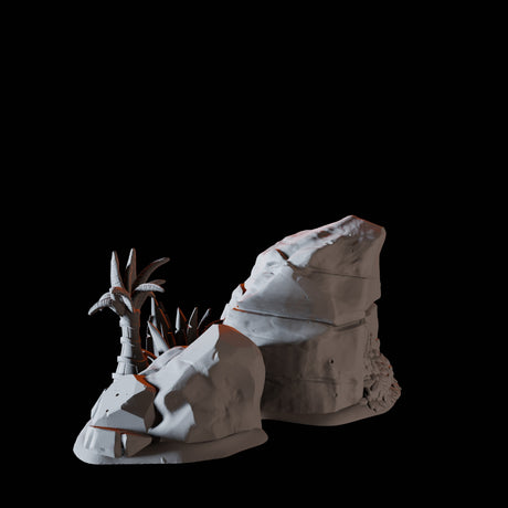 Shore Rocks B Miniature for Dungeons and Dragons, Pathfinder or other TTRPGs