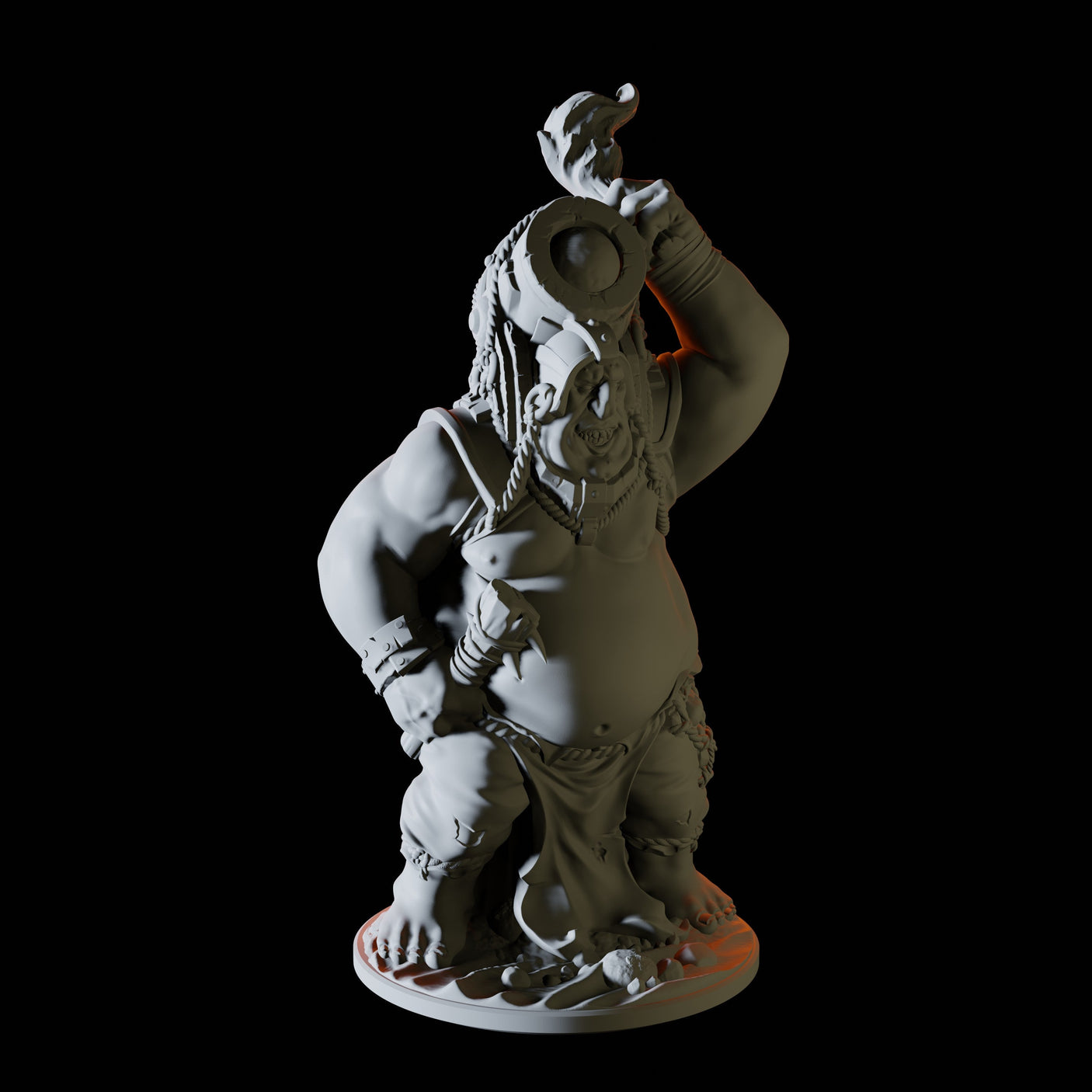 Siege Ogre Miniature for Dungeons and Dragons, Pathfinder or other TTRPGs