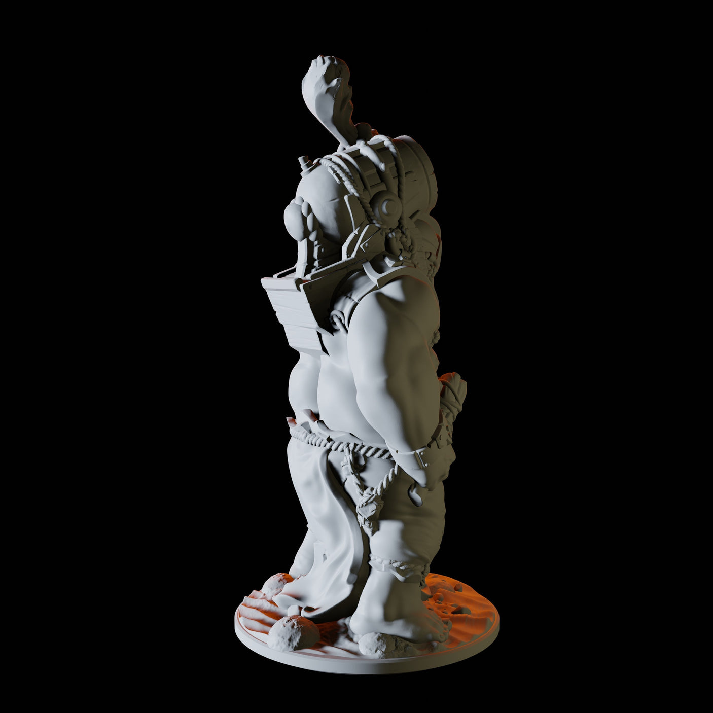 Siege Ogre Miniature for Dungeons and Dragons, Pathfinder or other TTRPGs