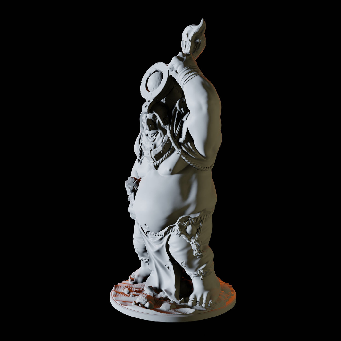 Siege Ogre Miniature for Dungeons and Dragons, Pathfinder or other TTRPGs