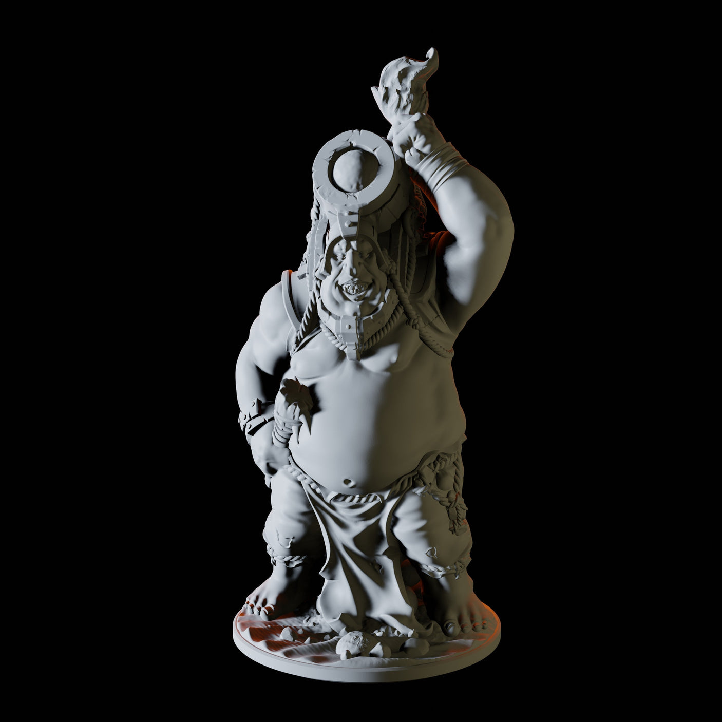 Siege Ogre Miniature for Dungeons and Dragons, Pathfinder or other TTRPGs