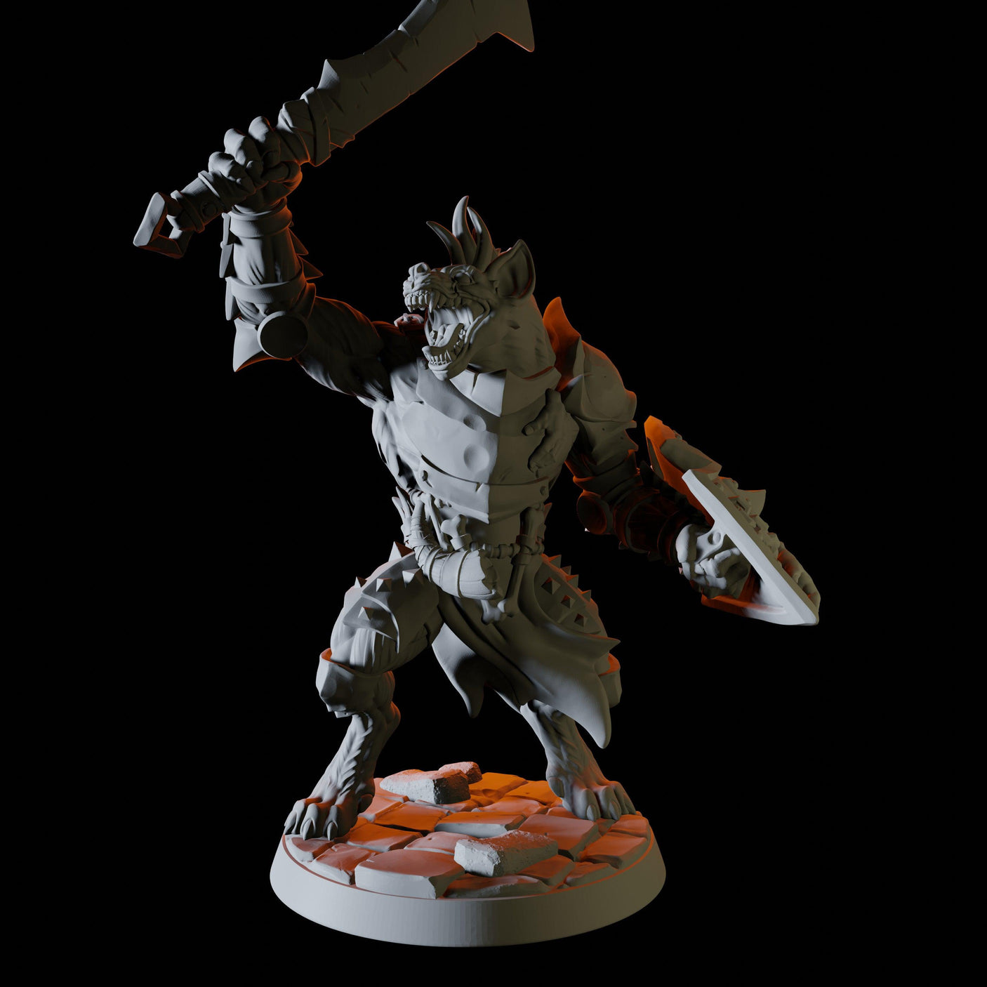 Six Gnoll Fighters Miniature for Dungeons and Dragons, Pathfinder or other TTRPGs
