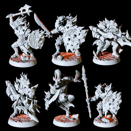 Six Hobgoblin Fighters Miniature for Dungeons and Dragons, Pathfinder or other TTRPGs