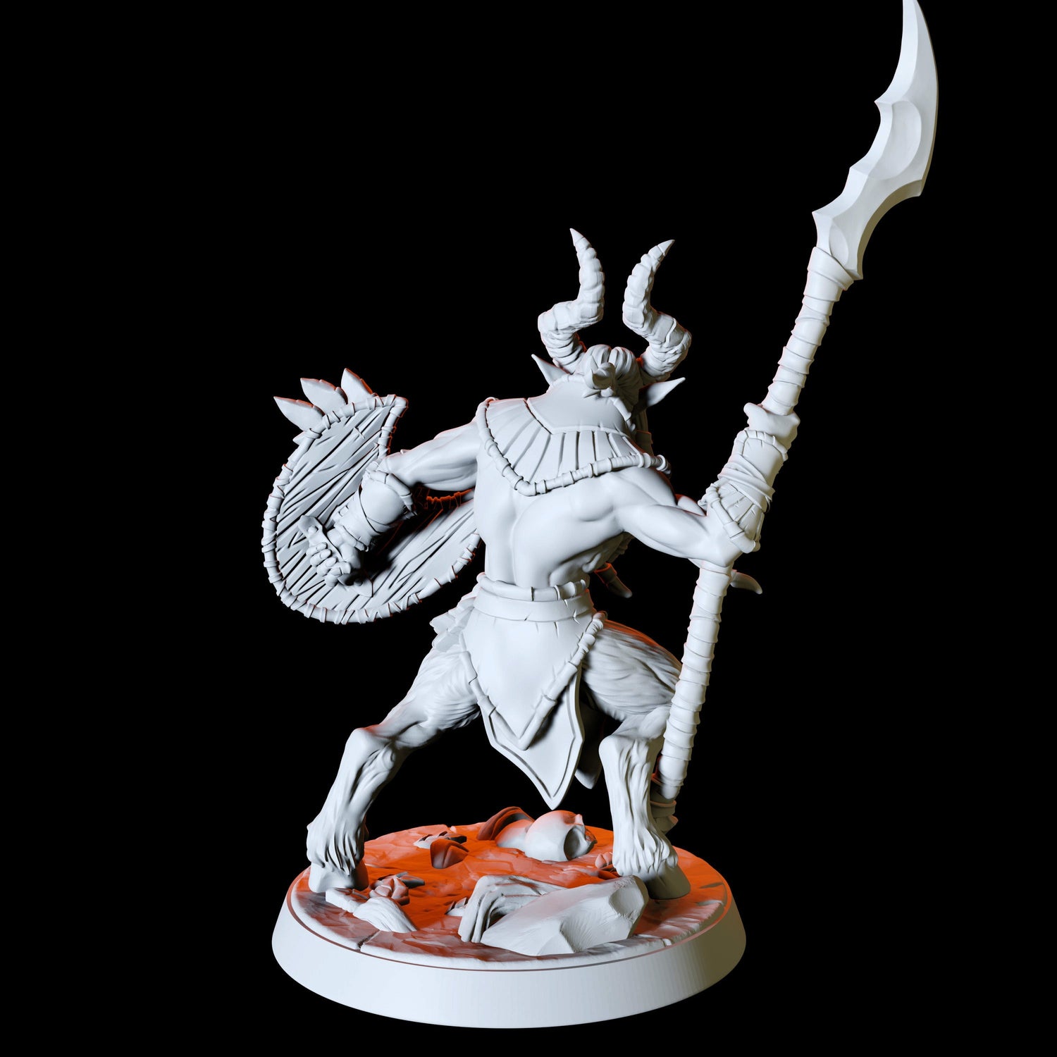 Six Satyr Warriors - Fey Army Miniature for Dungeons and Dragons, Pathfinder or other TTRPGs