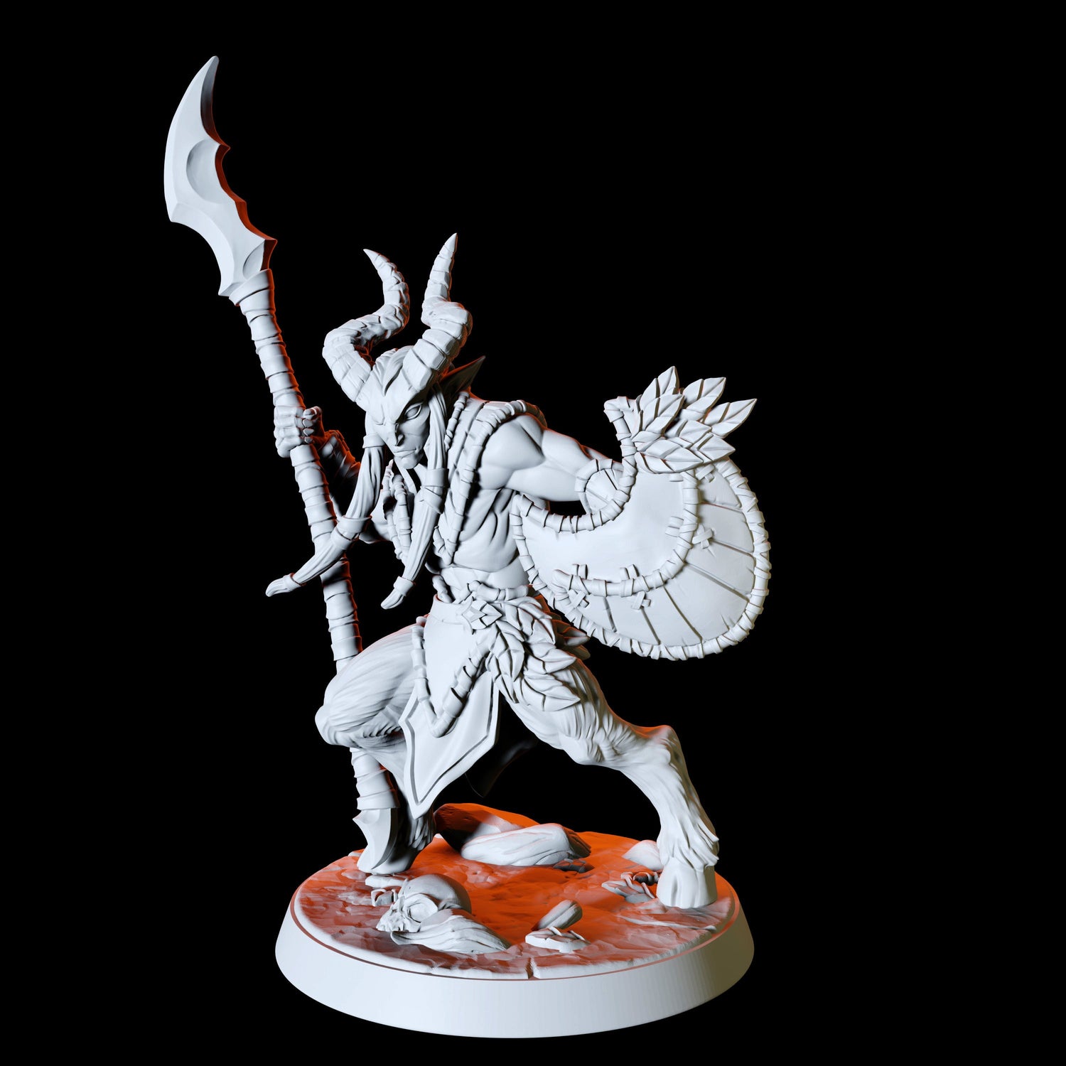 Six Satyr Warriors - Fey Army Miniature for Dungeons and Dragons, Pathfinder or other TTRPGs