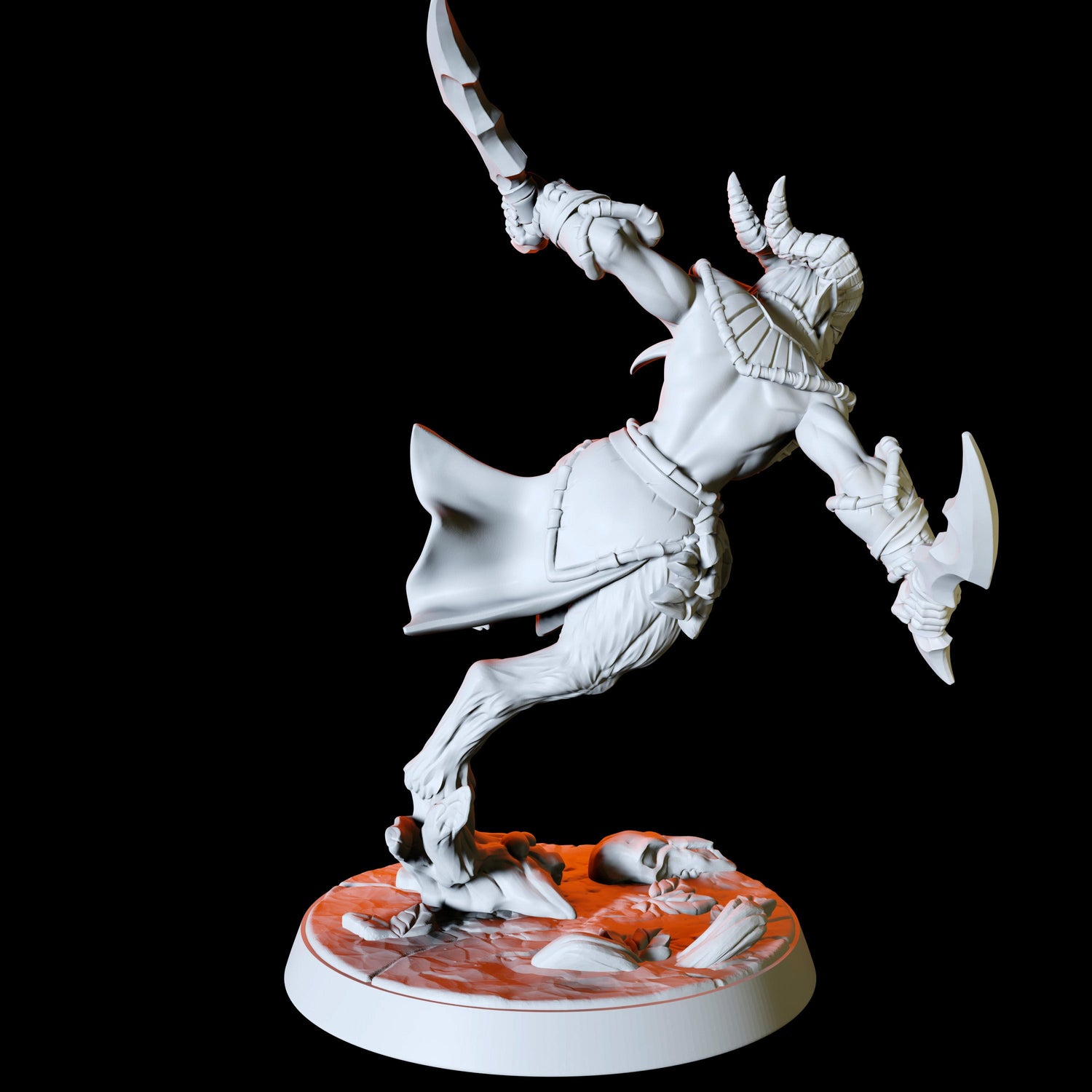 Six Satyr Warriors - Fey Army Miniature for Dungeons and Dragons, Pathfinder or other TTRPGs