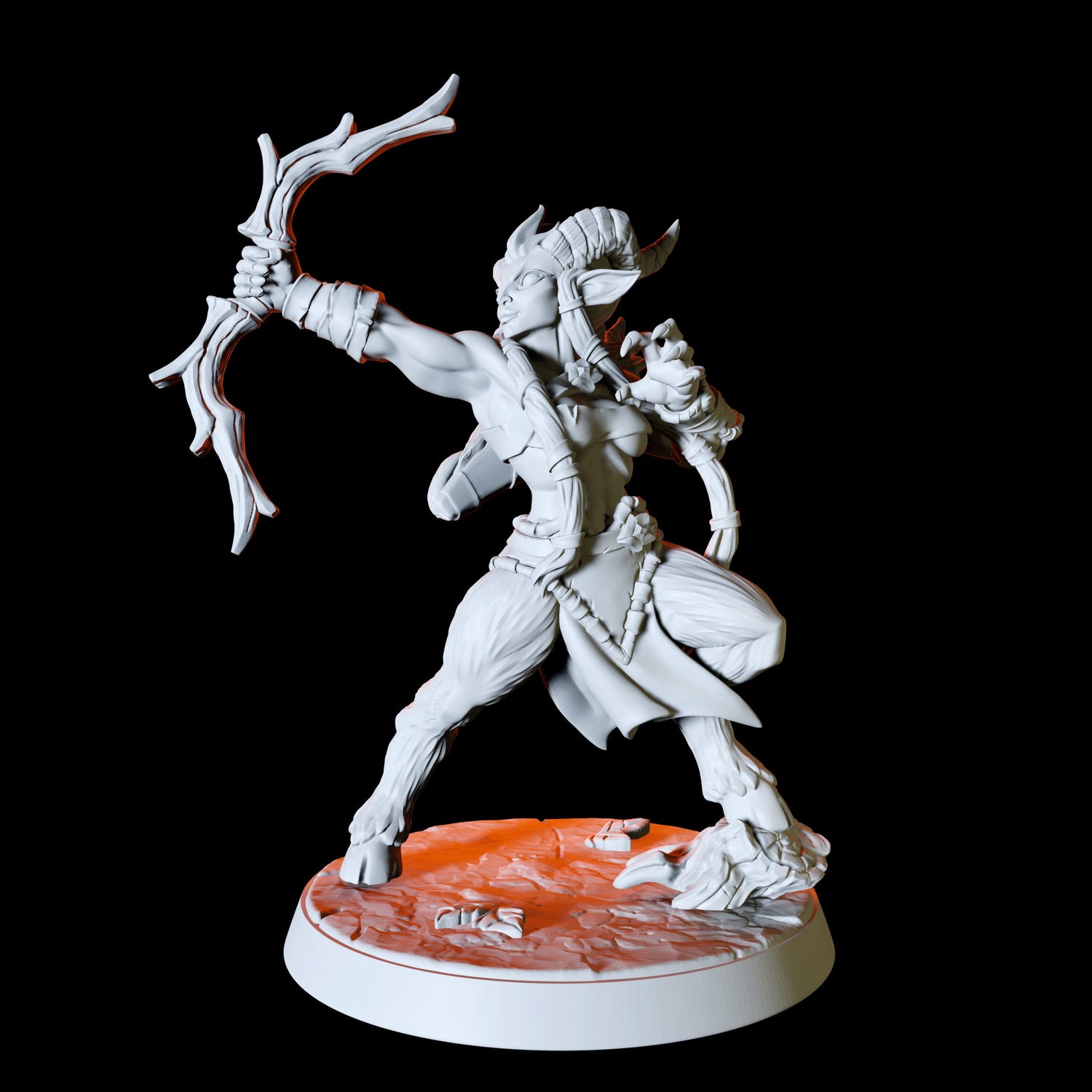 Six Satyr Warriors - Fey Army Miniature for Dungeons and Dragons, Pathfinder or other TTRPGs