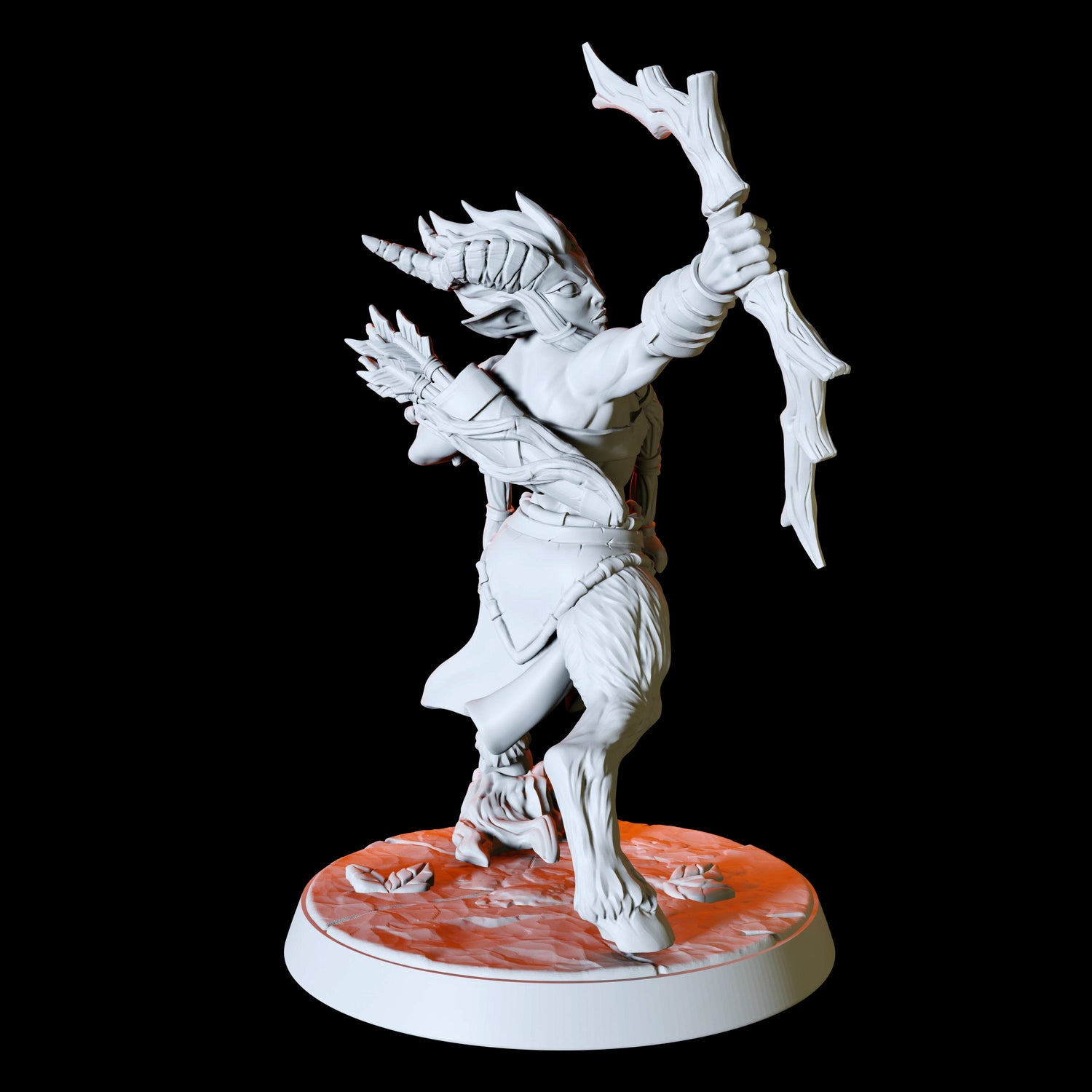 Six Satyr Warriors - Fey Army Miniature for Dungeons and Dragons, Pathfinder or other TTRPGs