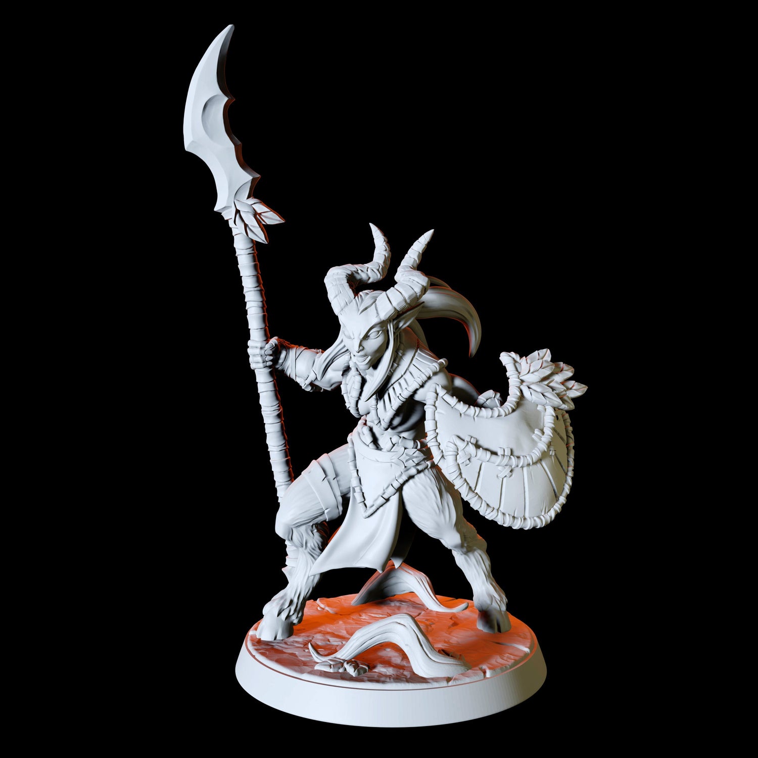 Six Satyr Warriors - Fey Army Miniature for Dungeons and Dragons, Pathfinder or other TTRPGs