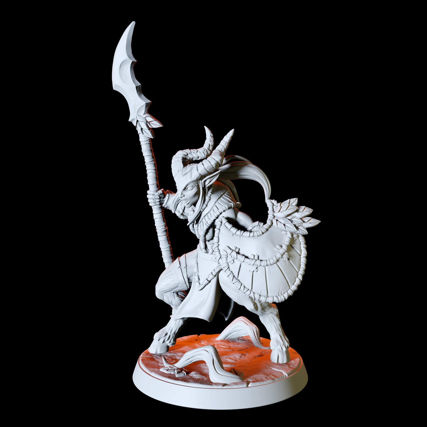Six Satyr Warriors - Fey Army Miniature for Dungeons and Dragons, Pathfinder or other TTRPGs