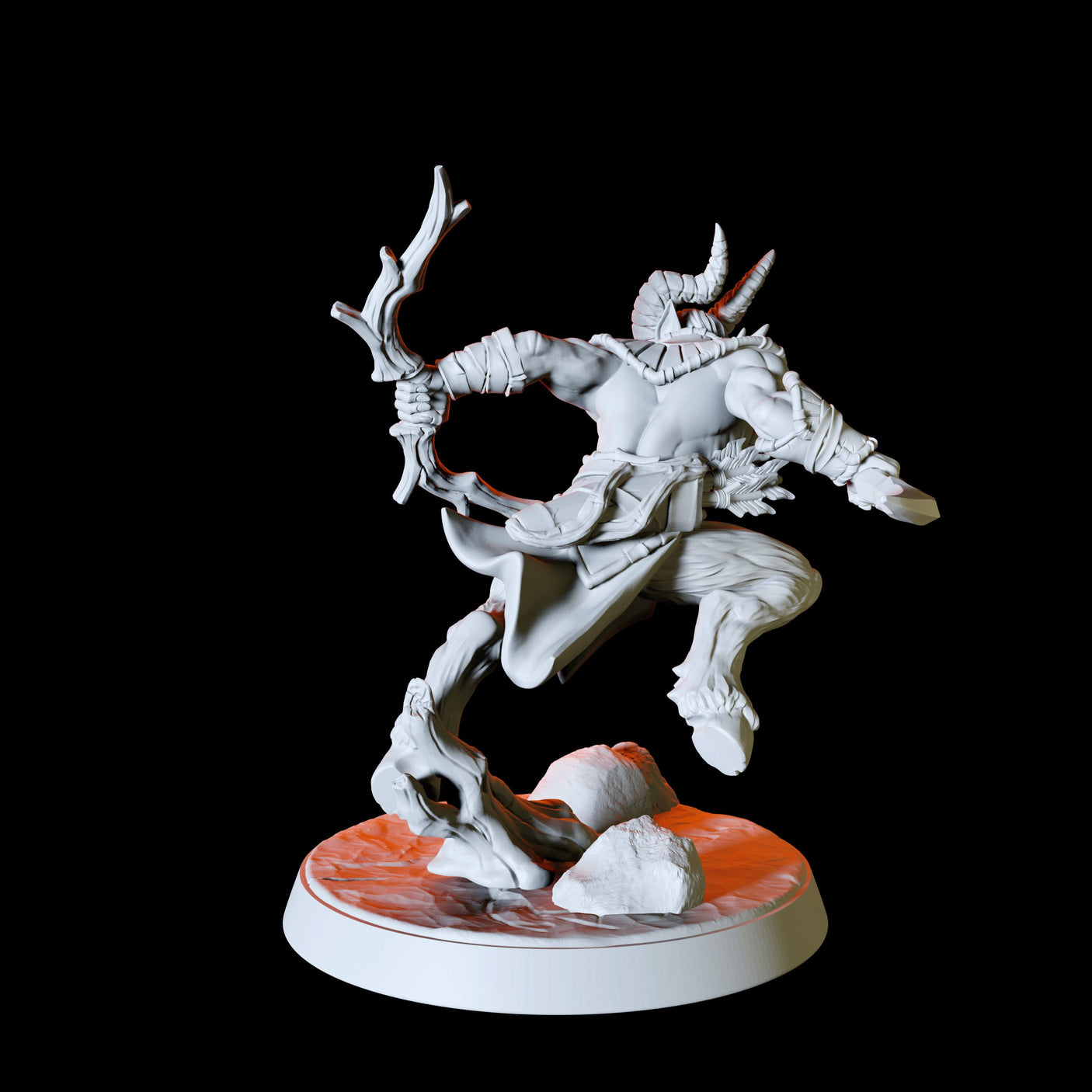 Six Satyr Warriors - Fey Army Miniature for Dungeons and Dragons, Pathfinder or other TTRPGs