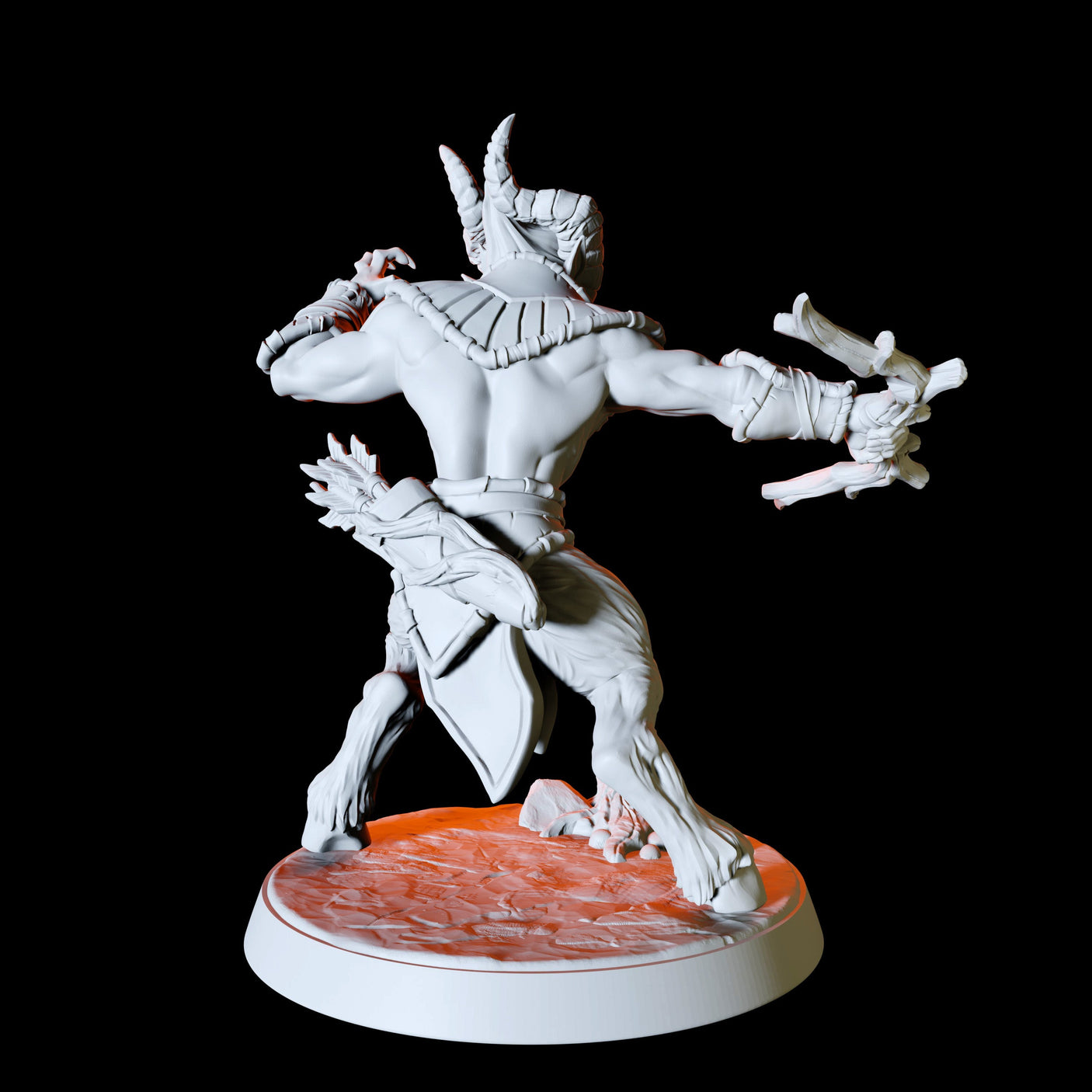 Six Satyr Warriors - Fey Army Miniature for Dungeons and Dragons, Pathfinder or other TTRPGs