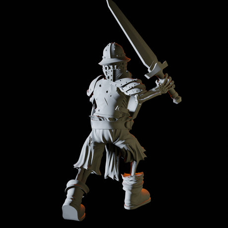 Skeleton Fighter Miniature for Dungeons and Dragons, Pathfinder or other TTRPGs