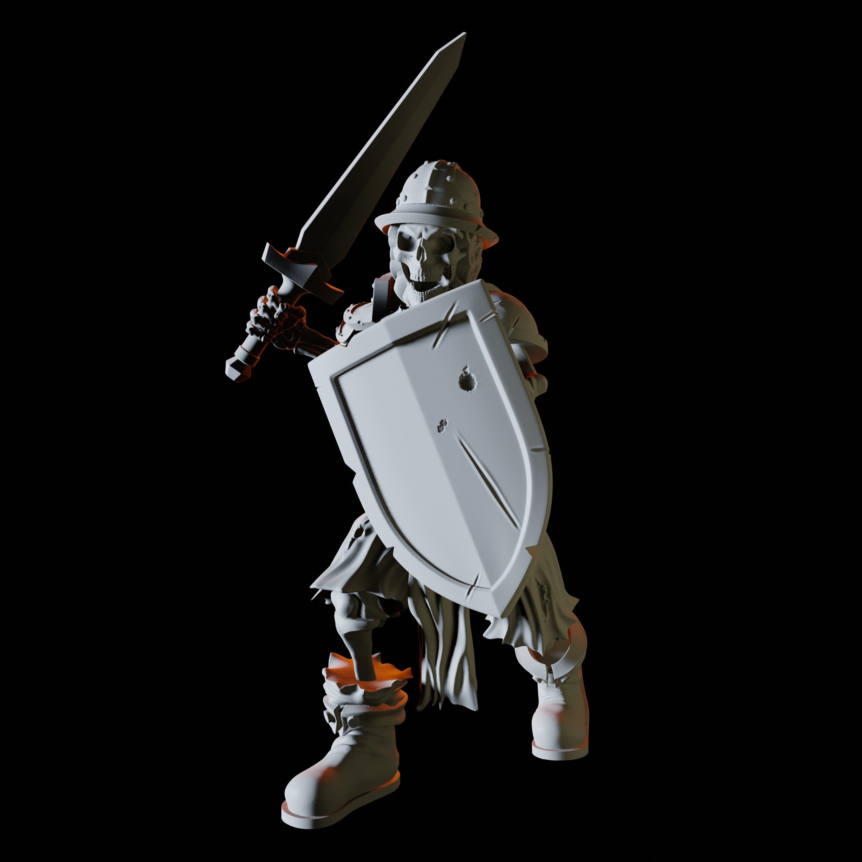 Skeleton Fighter Miniature for Dungeons and Dragons - Myth Forged