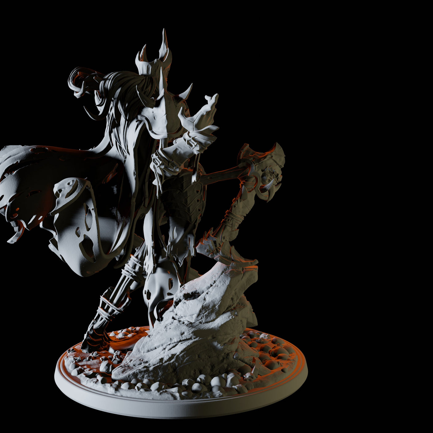 Skeleton King Miniature for Dungeons and Dragons, Pathfinder or other TTRPGs