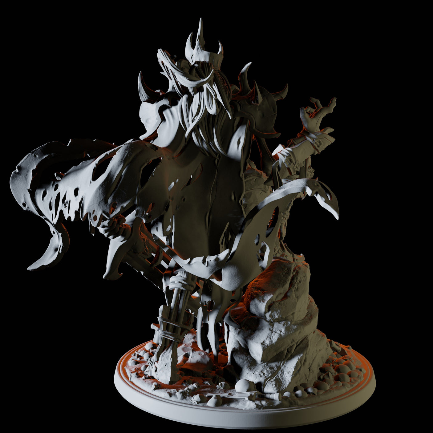 Skeleton King Miniature for Dungeons and Dragons, Pathfinder or other TTRPGs