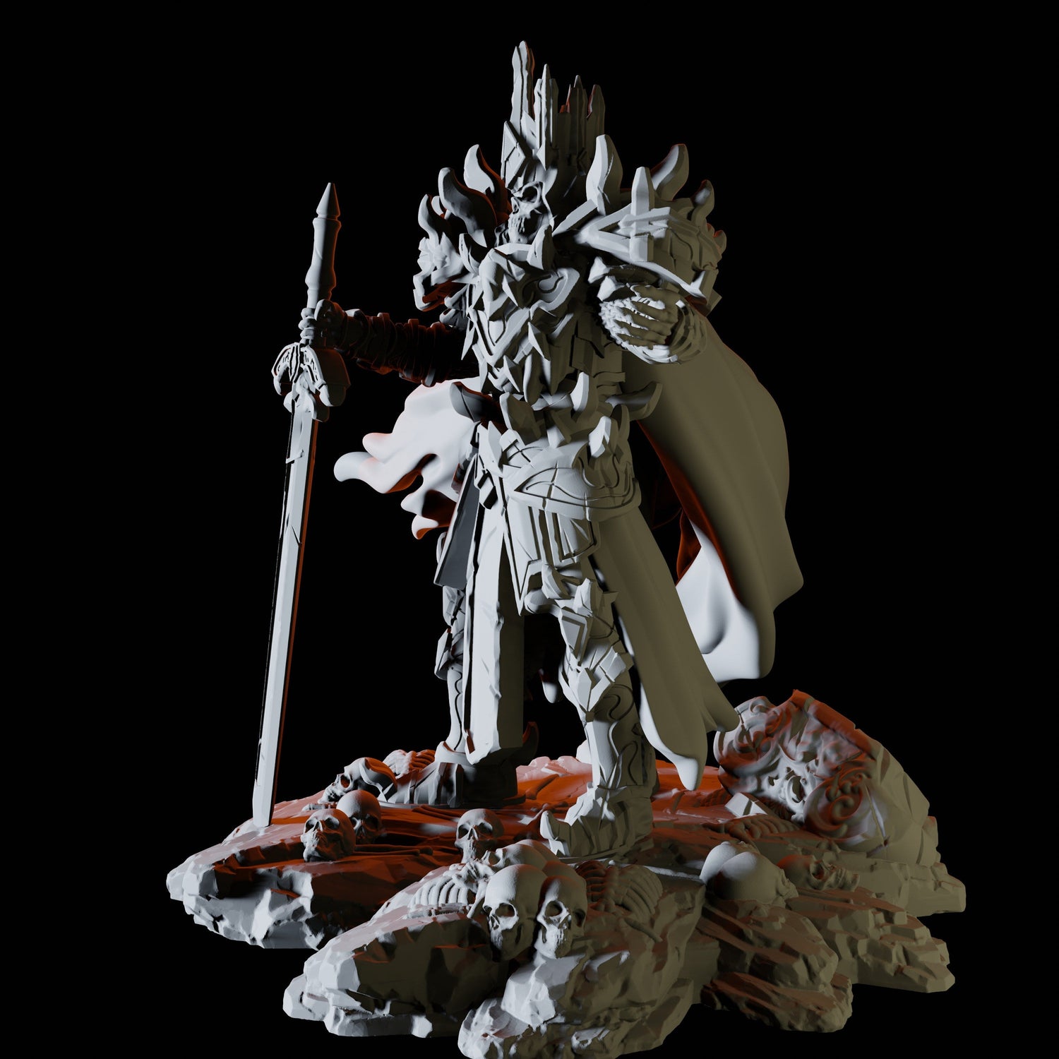 Skeleton Lord Miniature for Dungeons and Dragons, Pathfinder or other TTRPGs