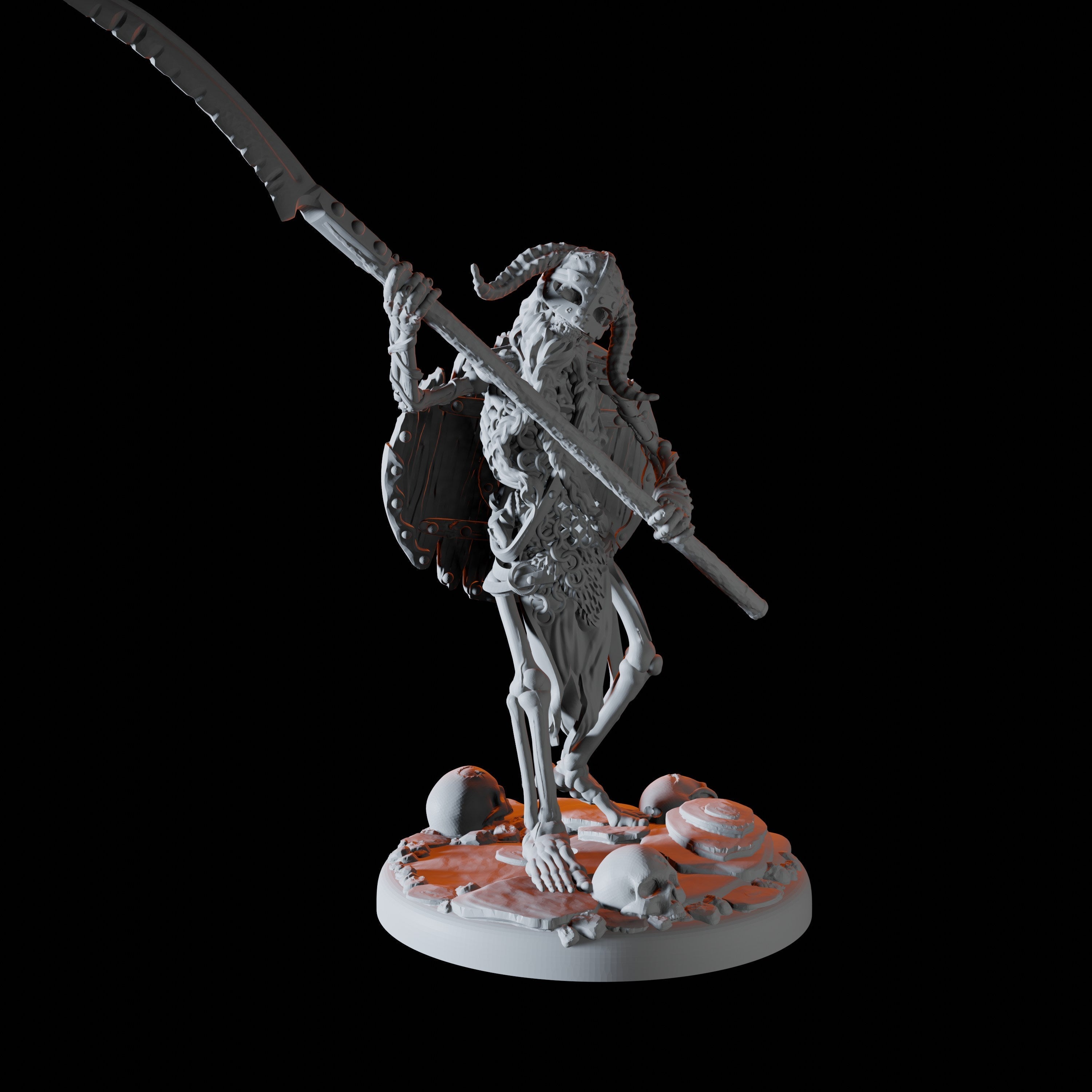 Skeleton Spearman Miniature for Dungeons and Dragons - Myth Forged