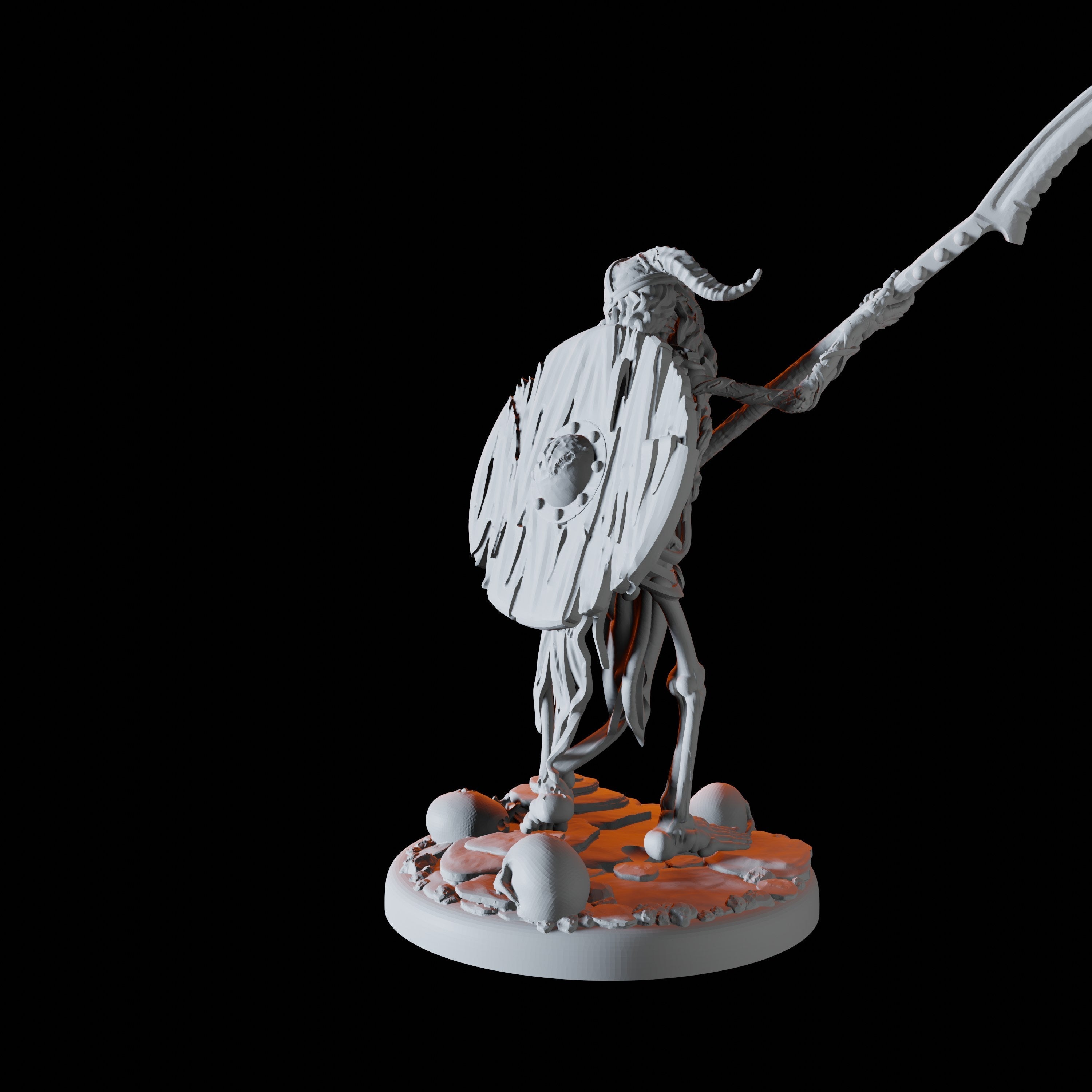Skeleton Spearman Miniature for Dungeons and Dragons - Myth Forged