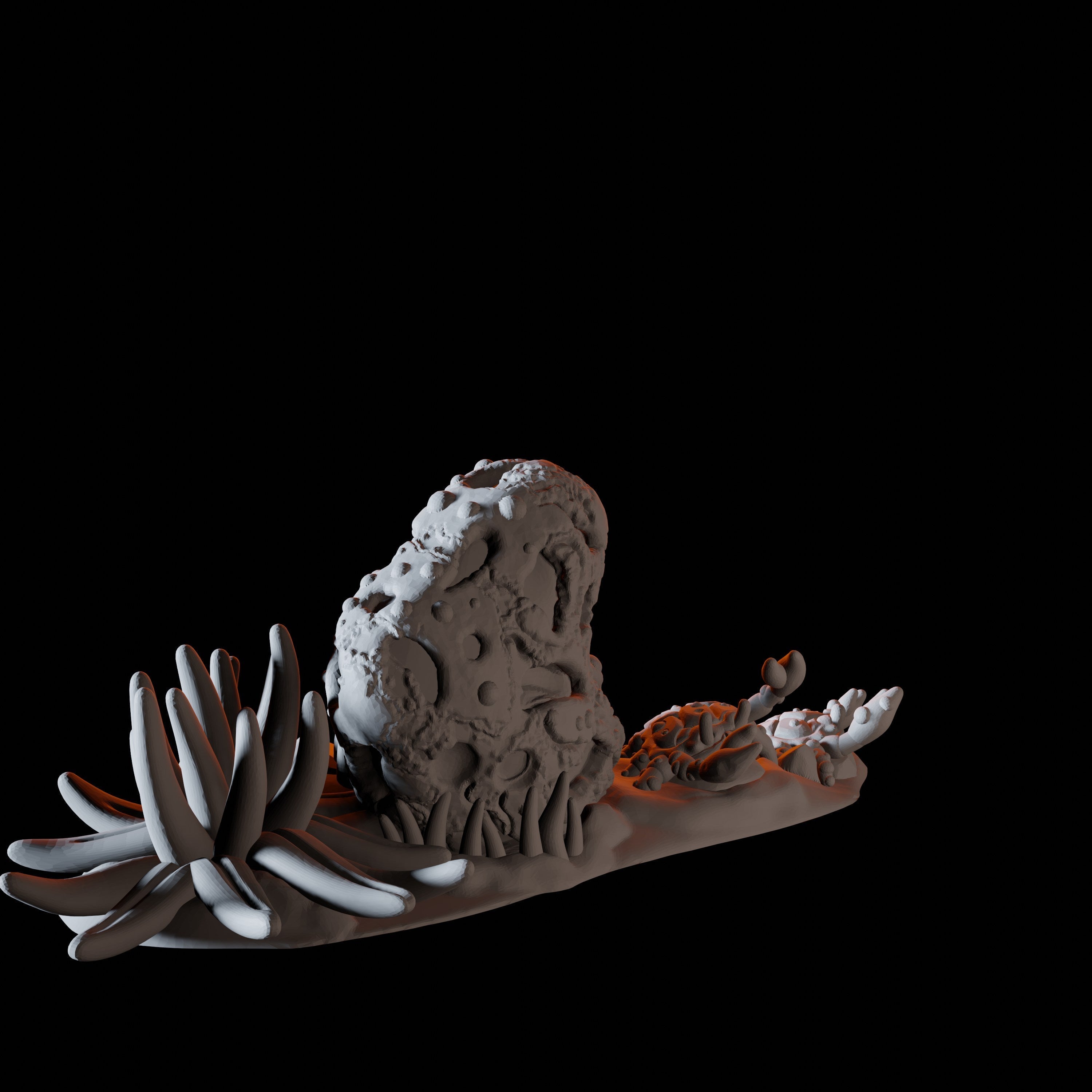 Snails on Rocks - Coastal Terrain Miniature for Dungeons and Dragons - Myth Forged