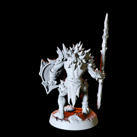 Spear and Shield Hobgoblin Miniature for Dungeons and Dragons, Pathfinder or other TTRPGs