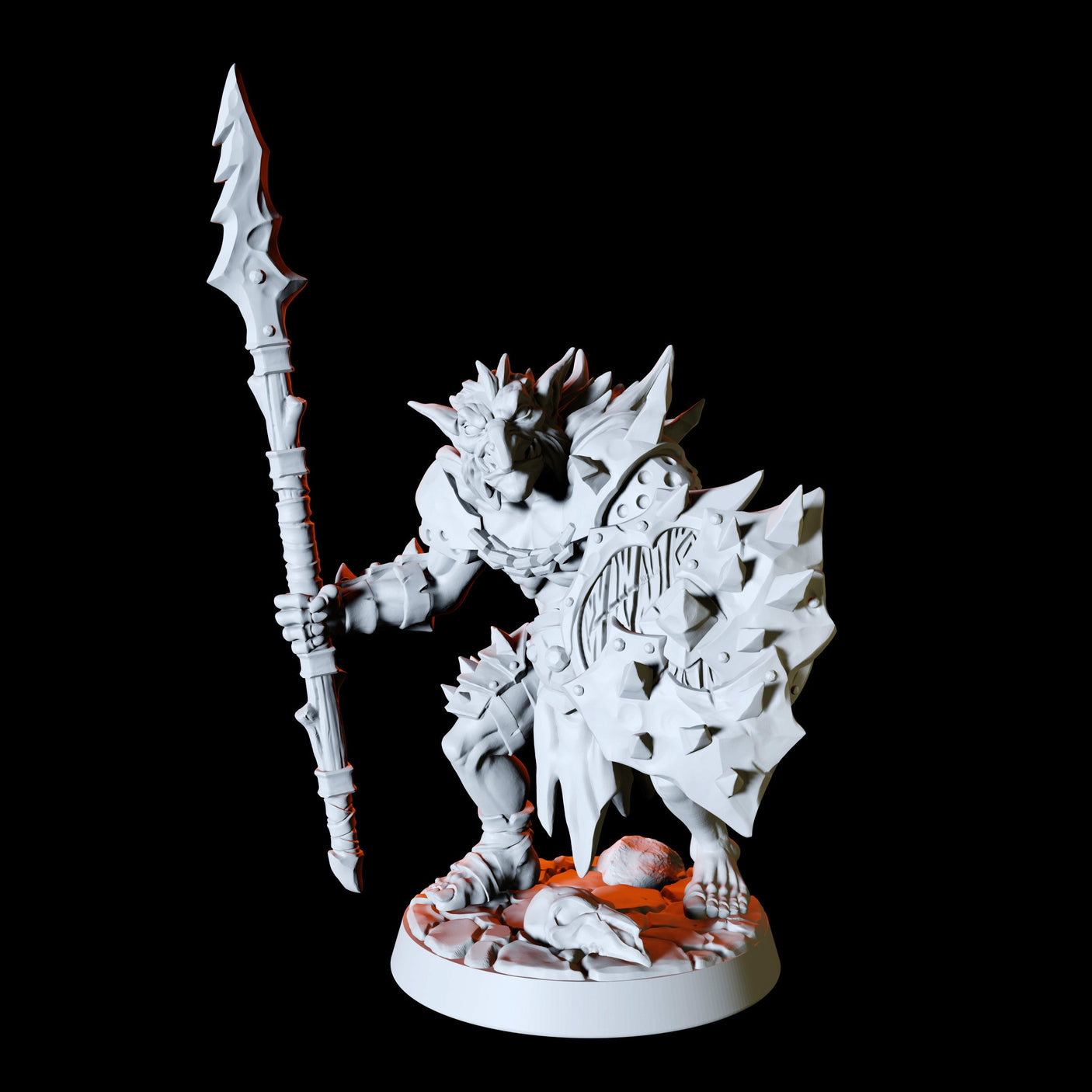 Spear and Shield Hobgoblin Miniature for Dungeons and Dragons, Pathfinder or other TTRPGs
