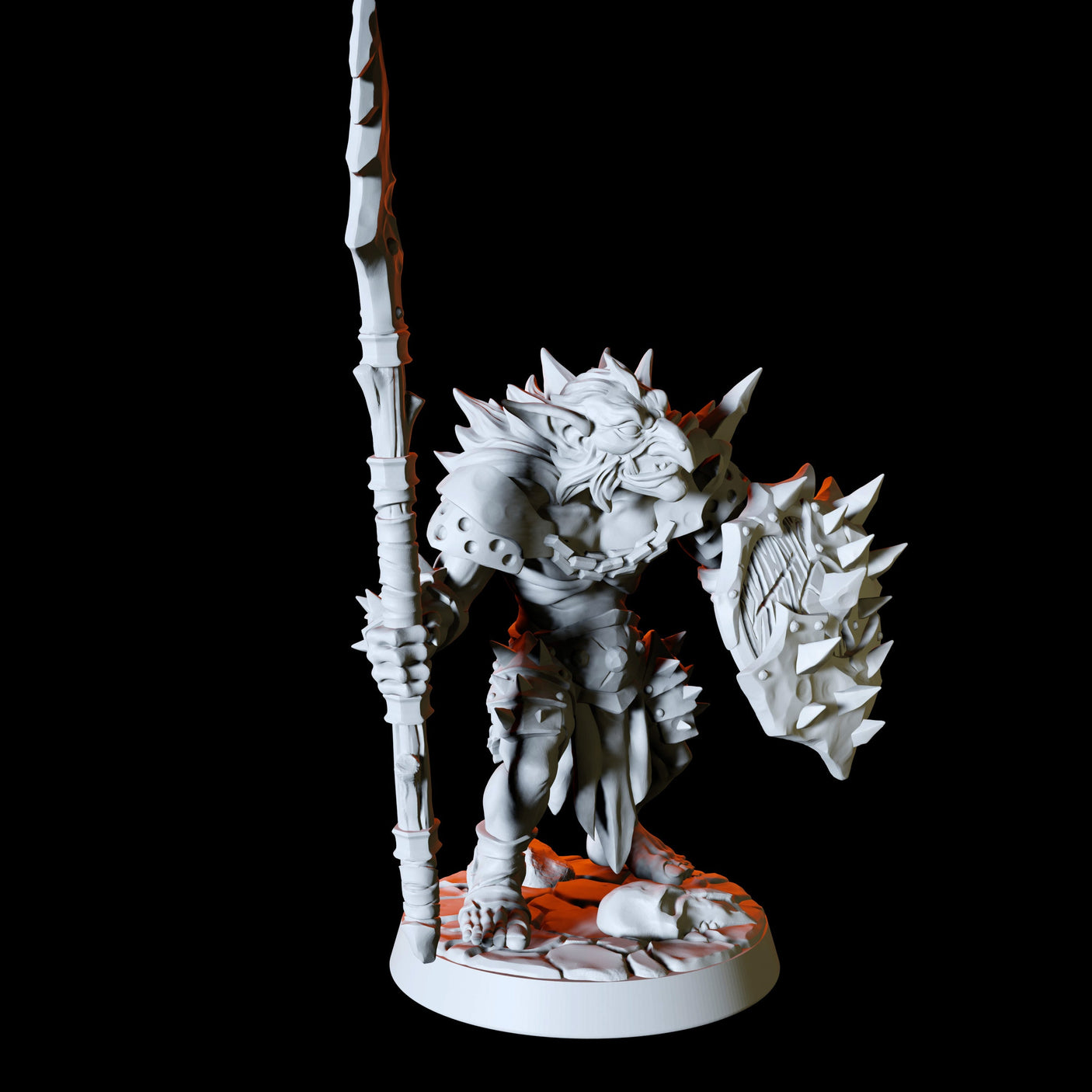 Spear and Shield Hobgoblin Miniature for Dungeons and Dragons, Pathfinder or other TTRPGs