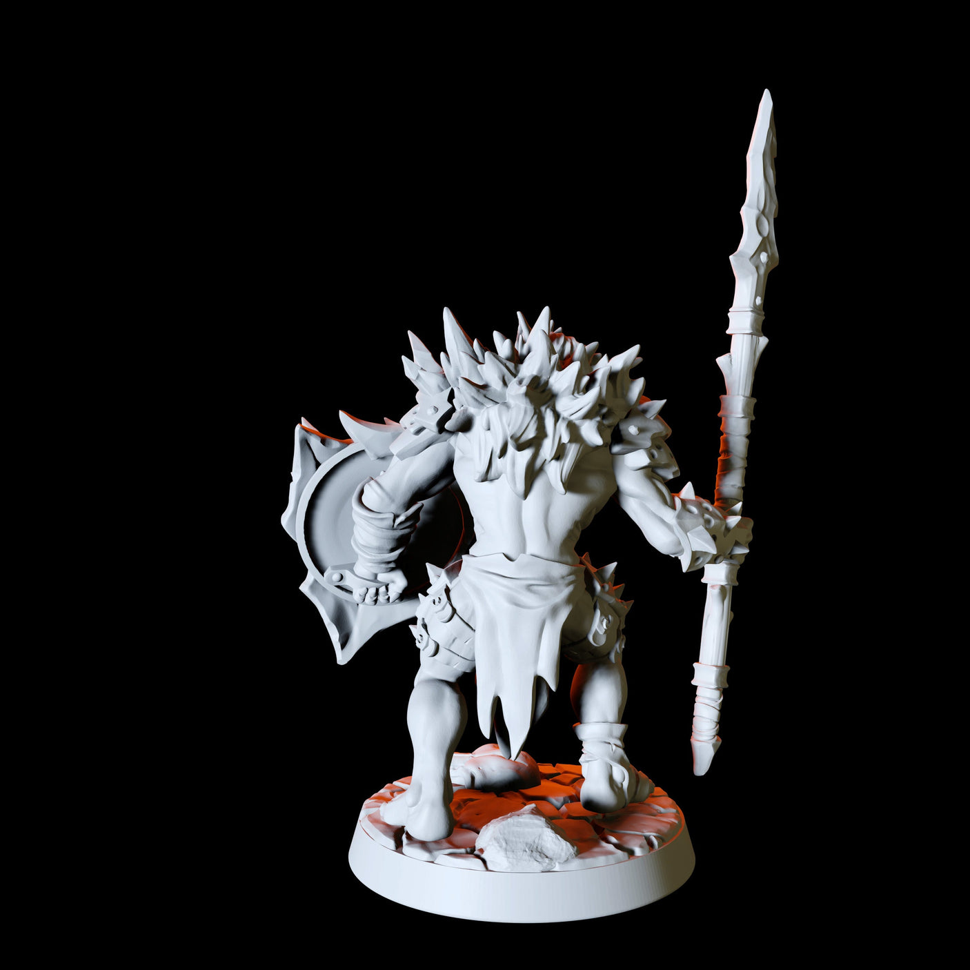 Spear and Shield Hobgoblin Miniature for Dungeons and Dragons, Pathfinder or other TTRPGs