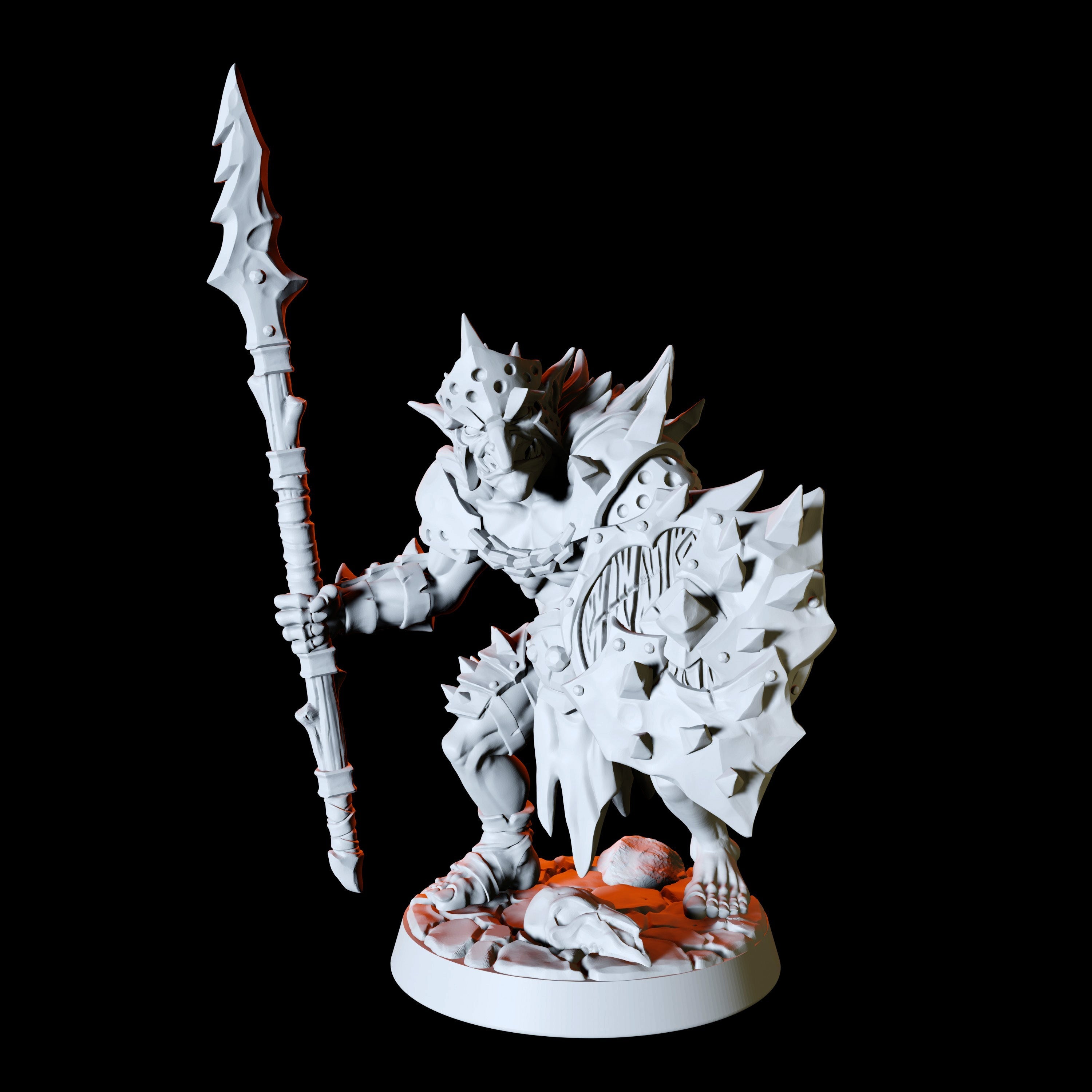 Spear and Shield Hobgoblin Miniature for Dungeons and Dragons - Myth Forged