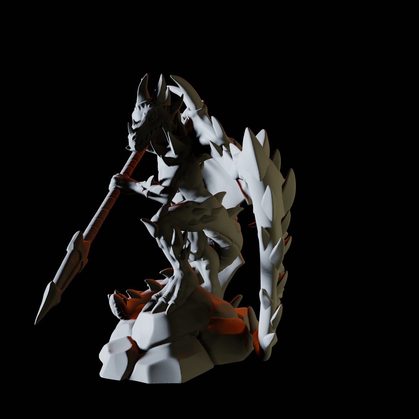 Spined Devil Miniature for Dungeons and Dragons, Pathfinder or other TTRPGs